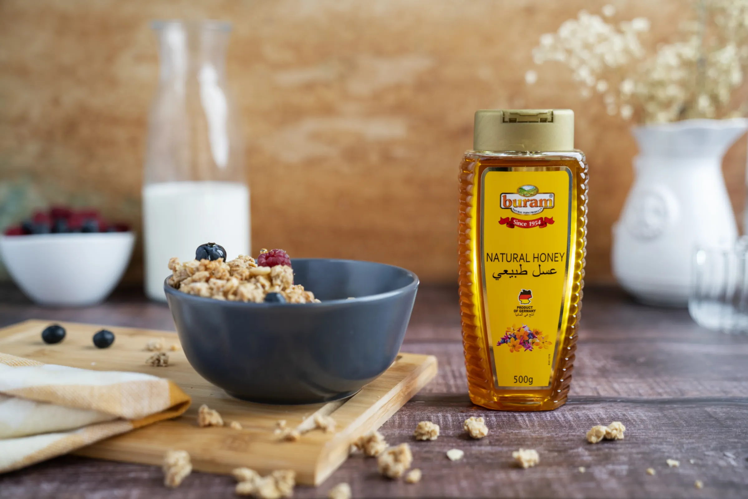 Buram Natural Honey in squeezable PET 500g