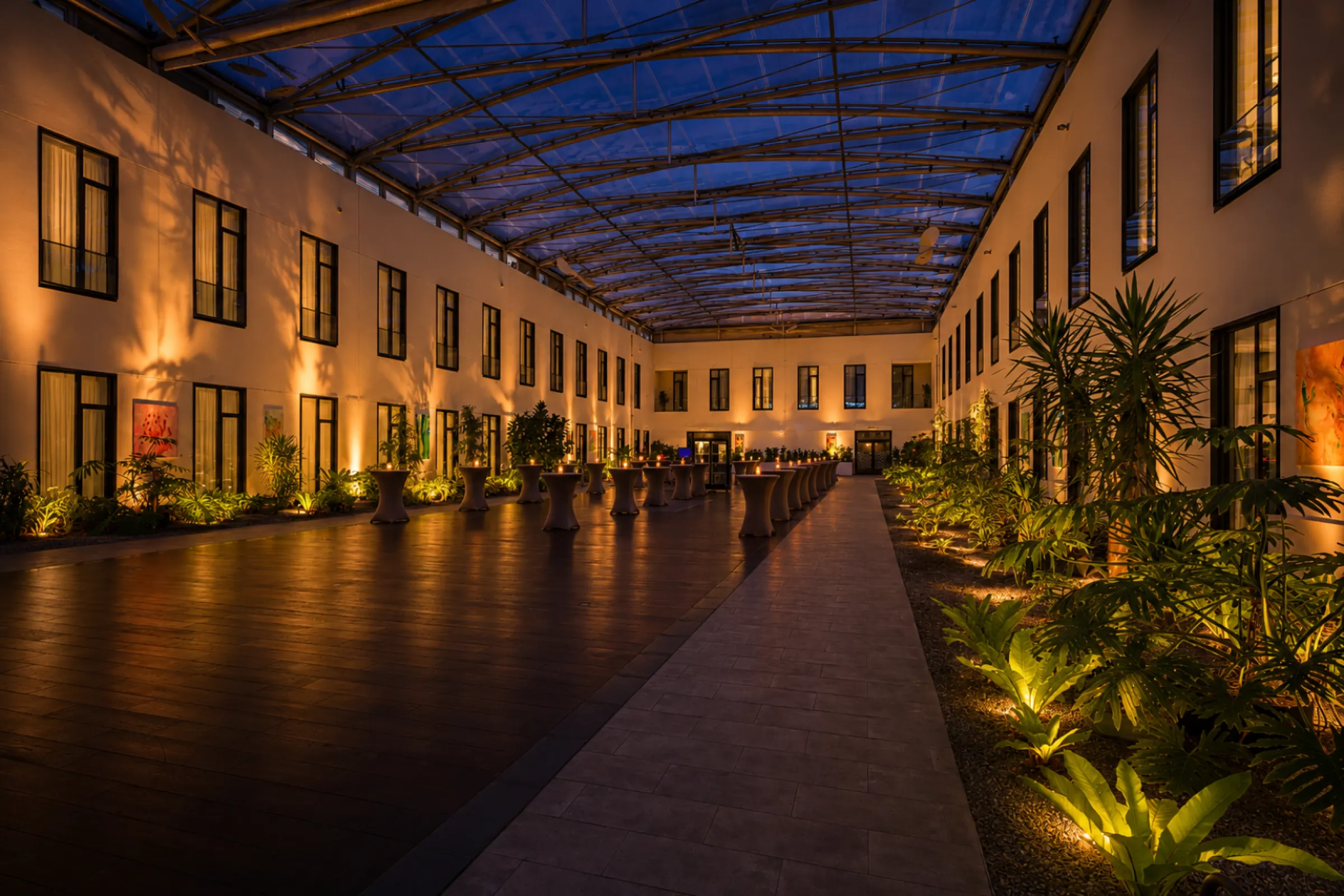 Atrium at night