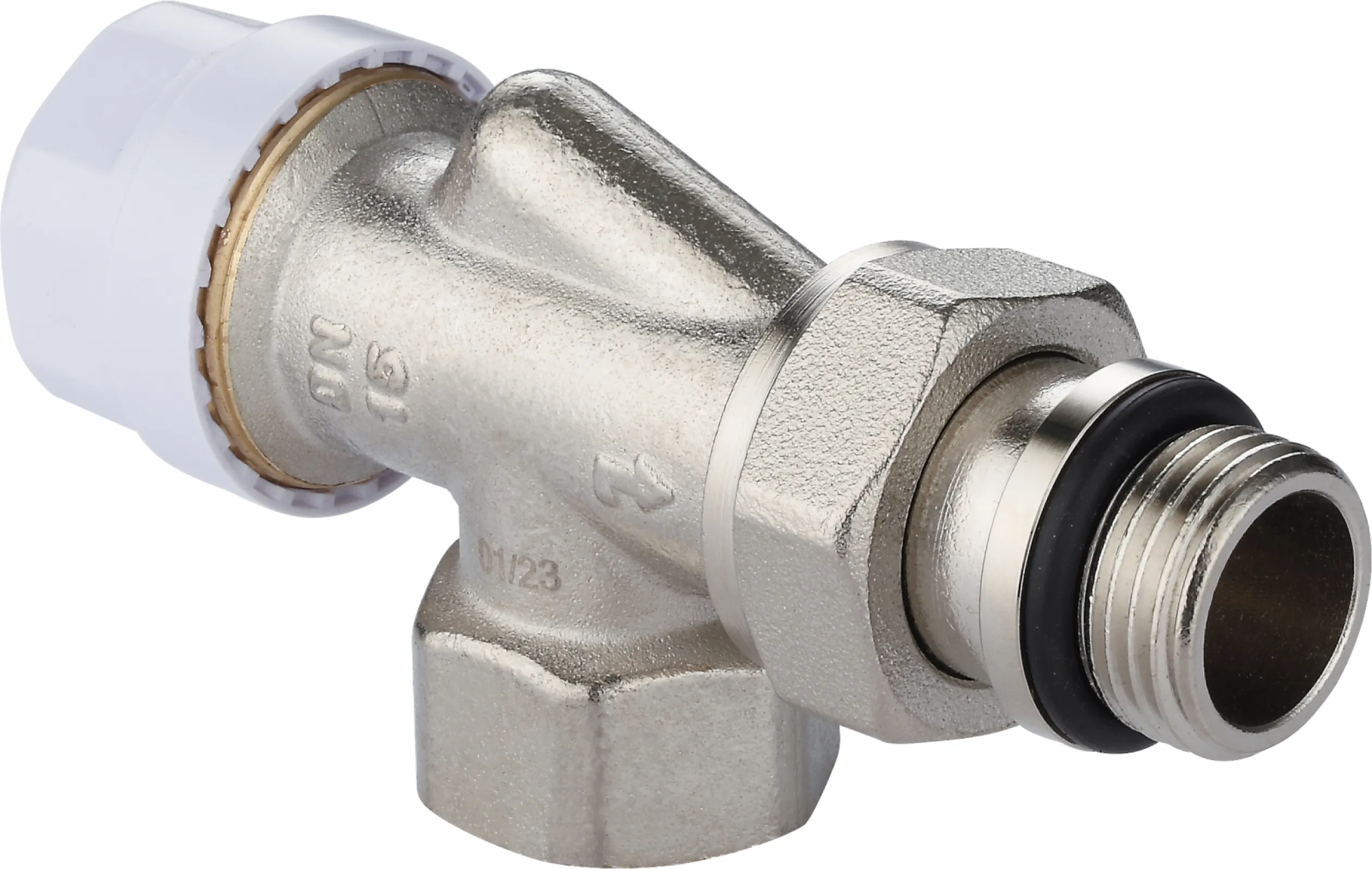 Pre-setting axial thermostatic valve