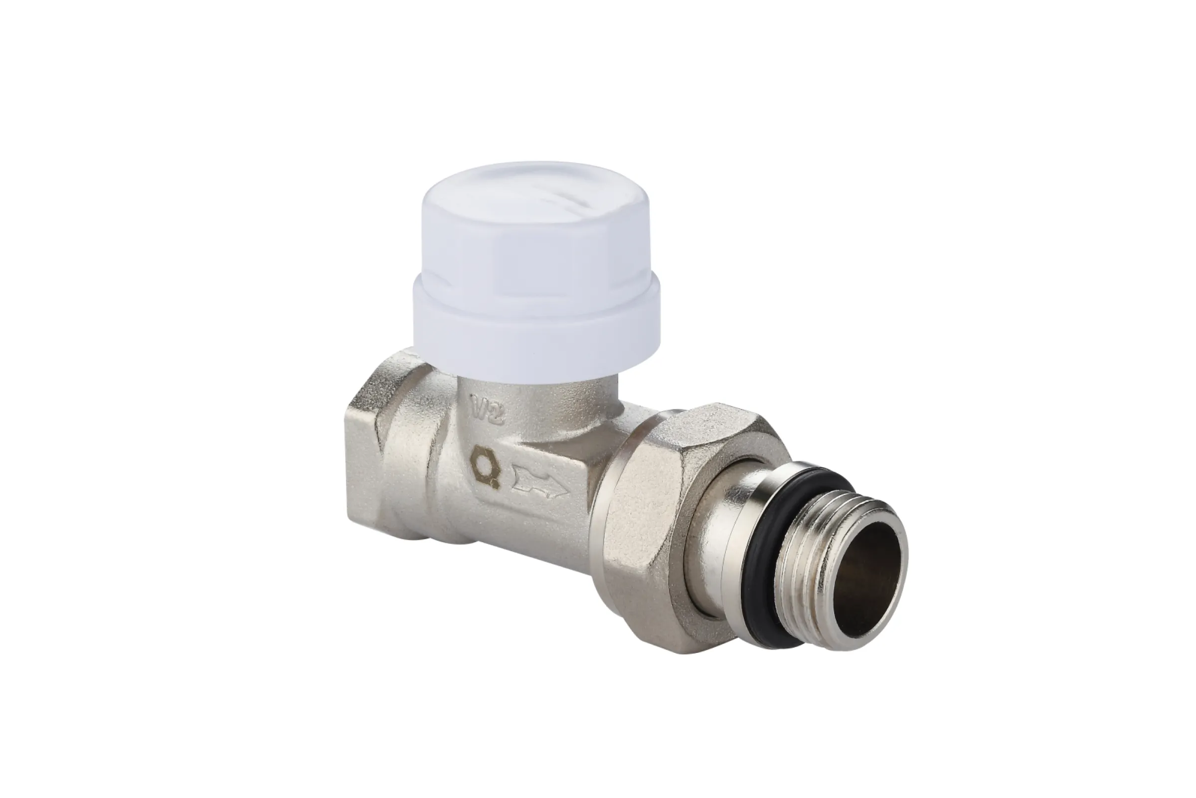 Pre-setting straight thermostatic valve