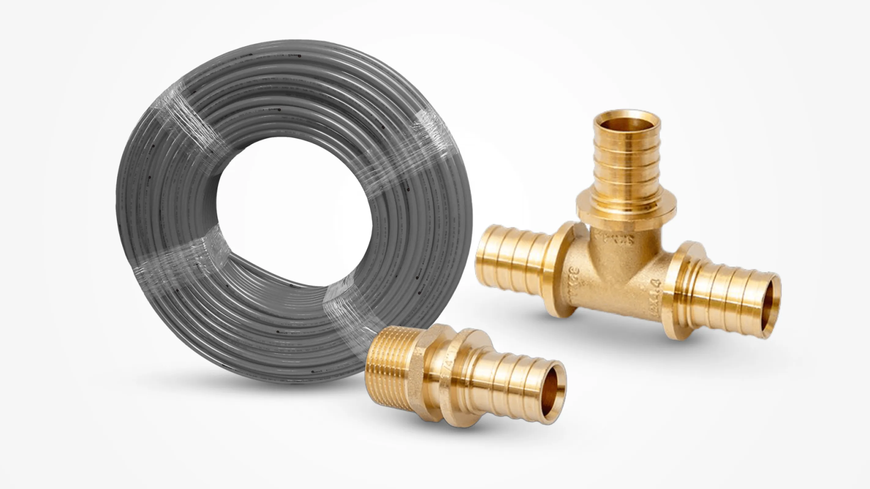PEX-A PN10 pipe with axial fittings