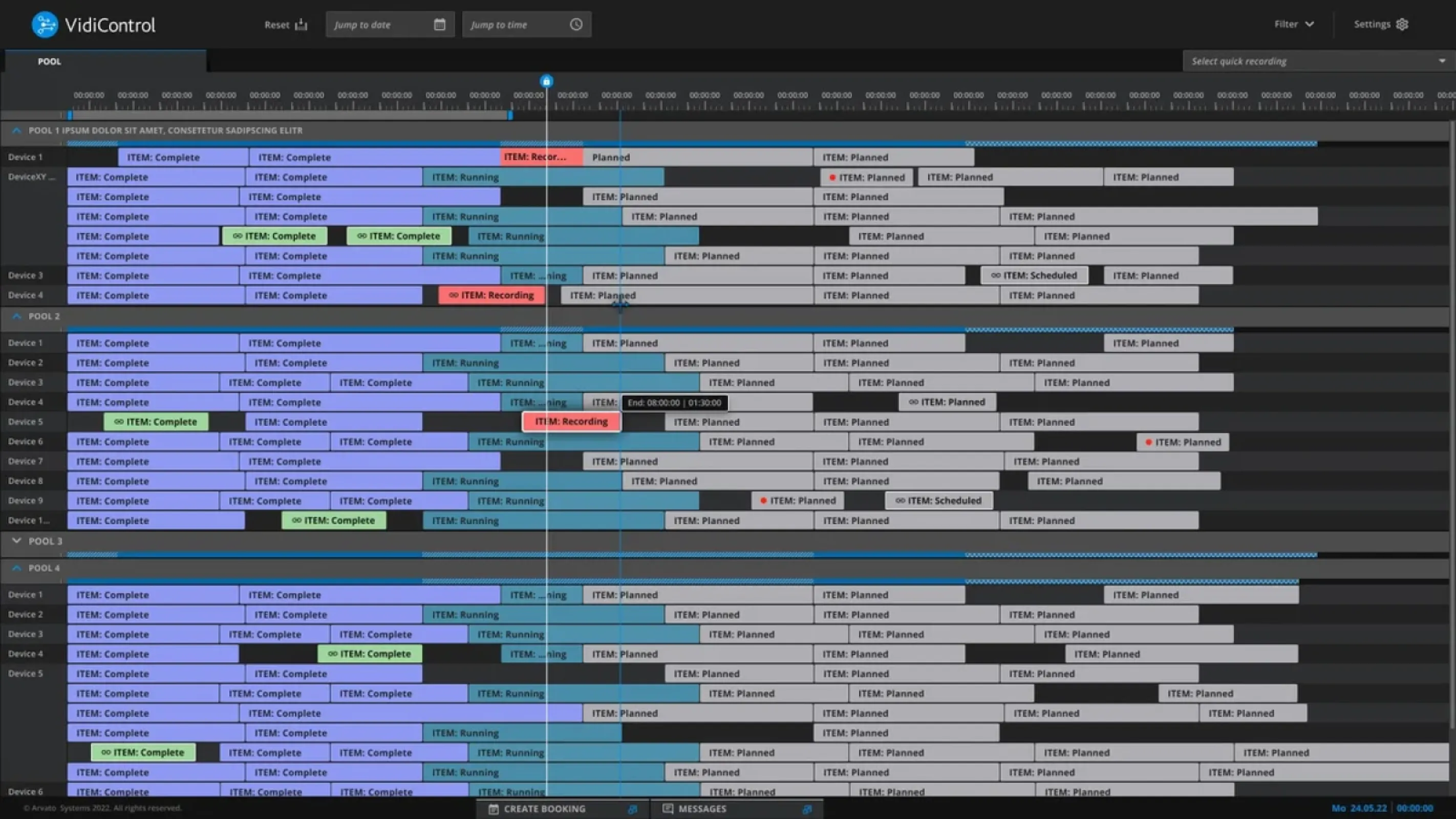 VidiControl - web-based, ingest tool