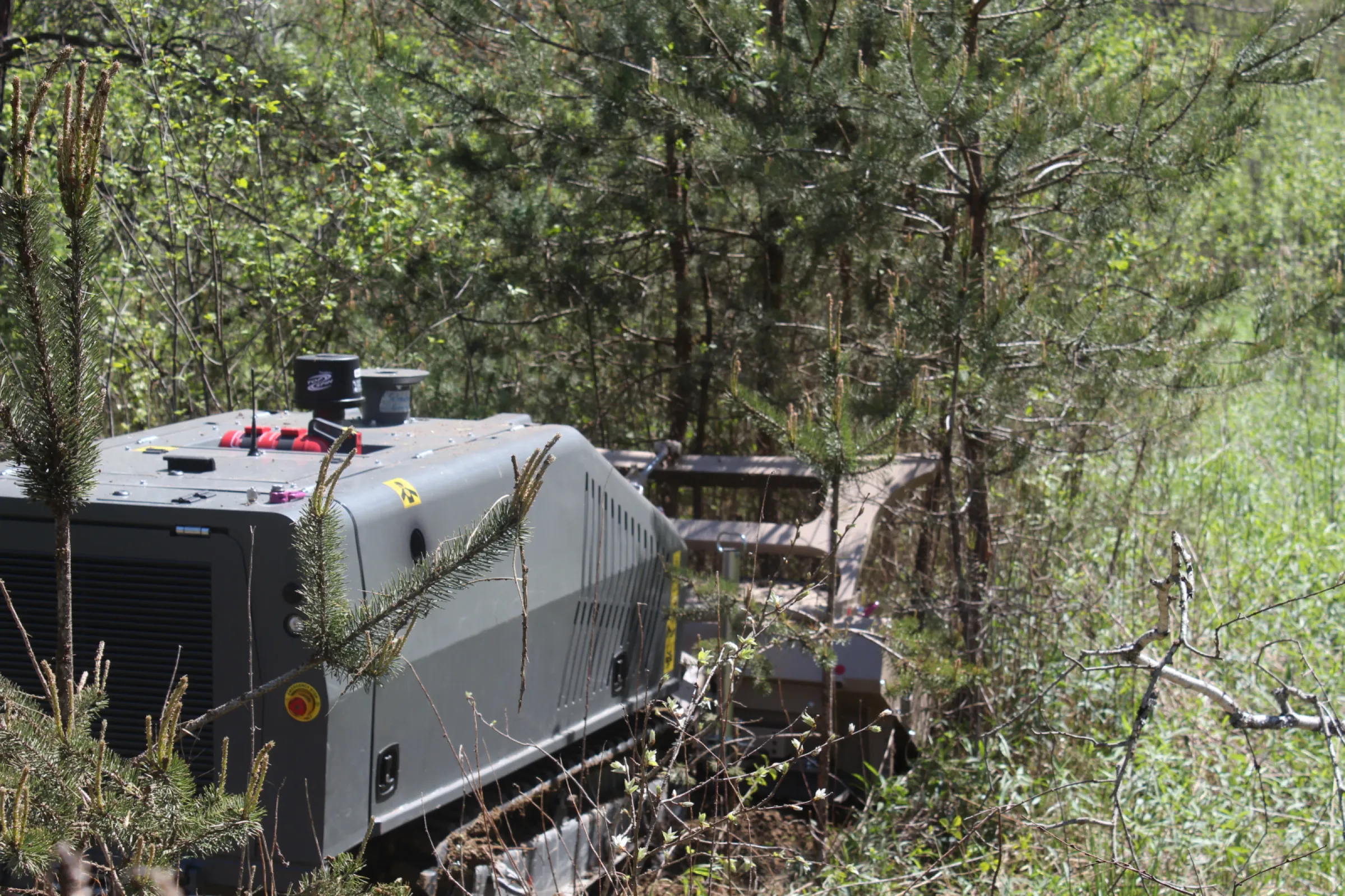 GCS-200 with Flail attachment in dense woods