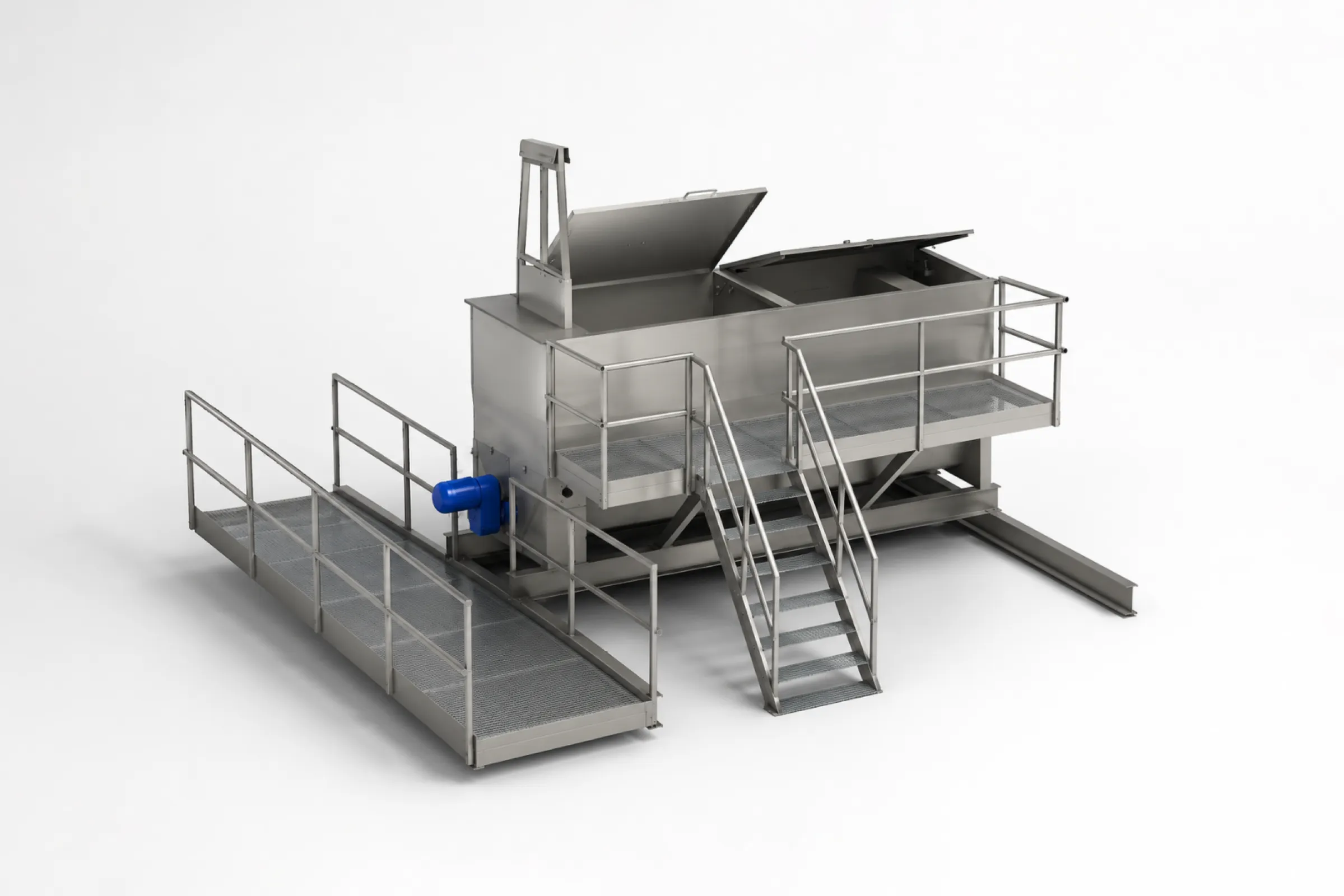 Sediment separator – temporarily stores and separates the removed sediments, returning clarified digestate to the digester for efficient and continuous operation.