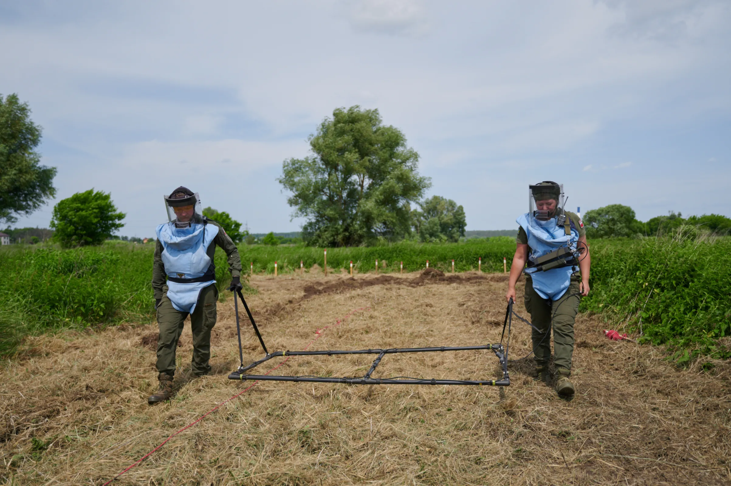 Manual survey and demining