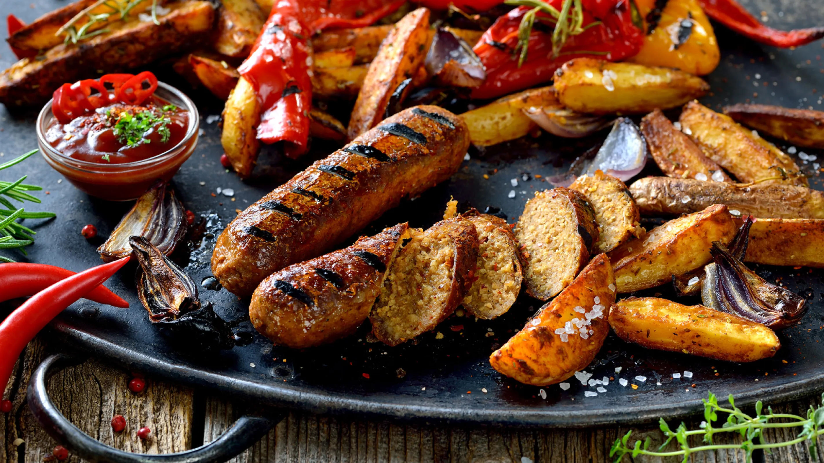 Vegan sausages