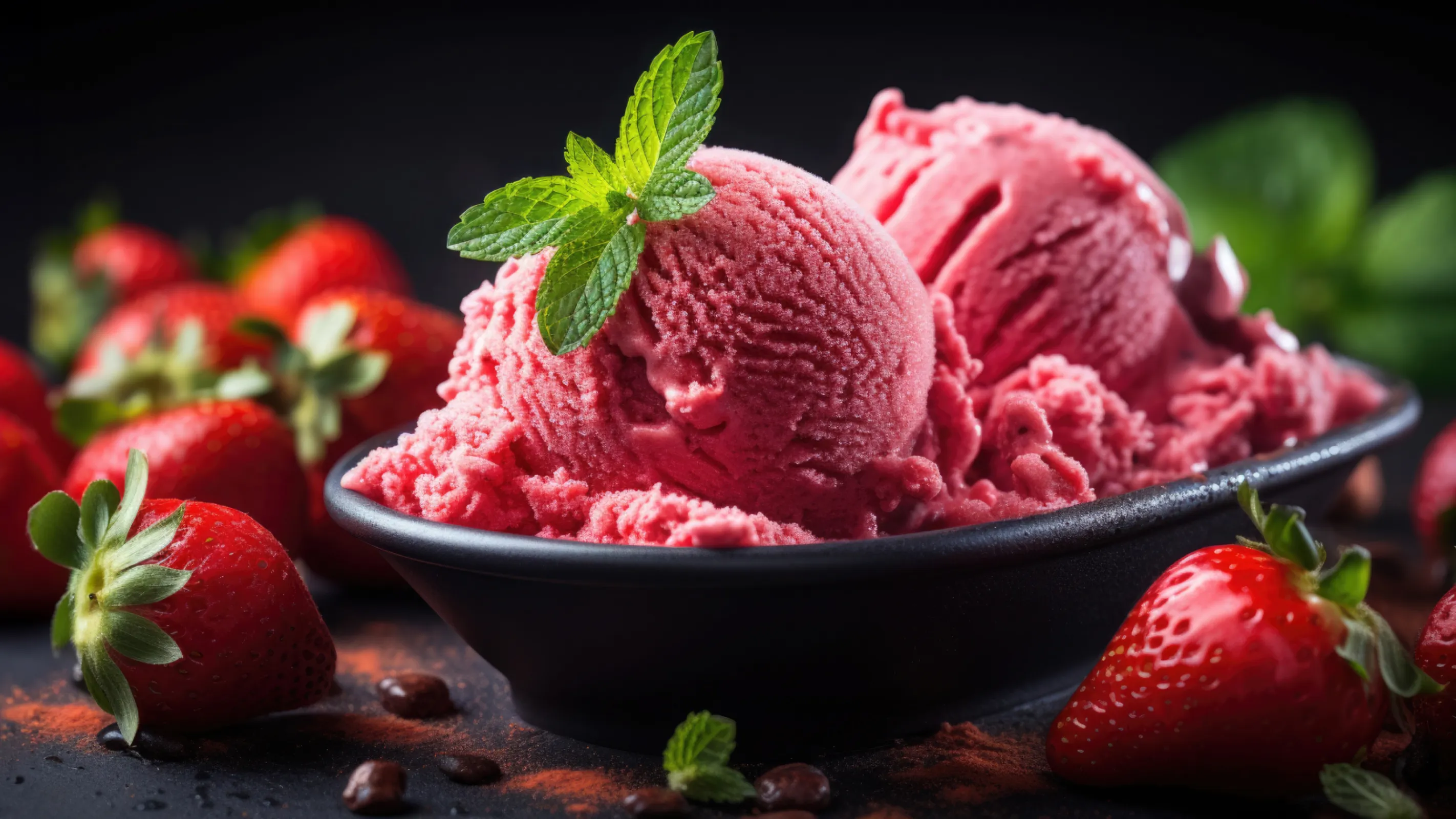 Strawberry ice cream
