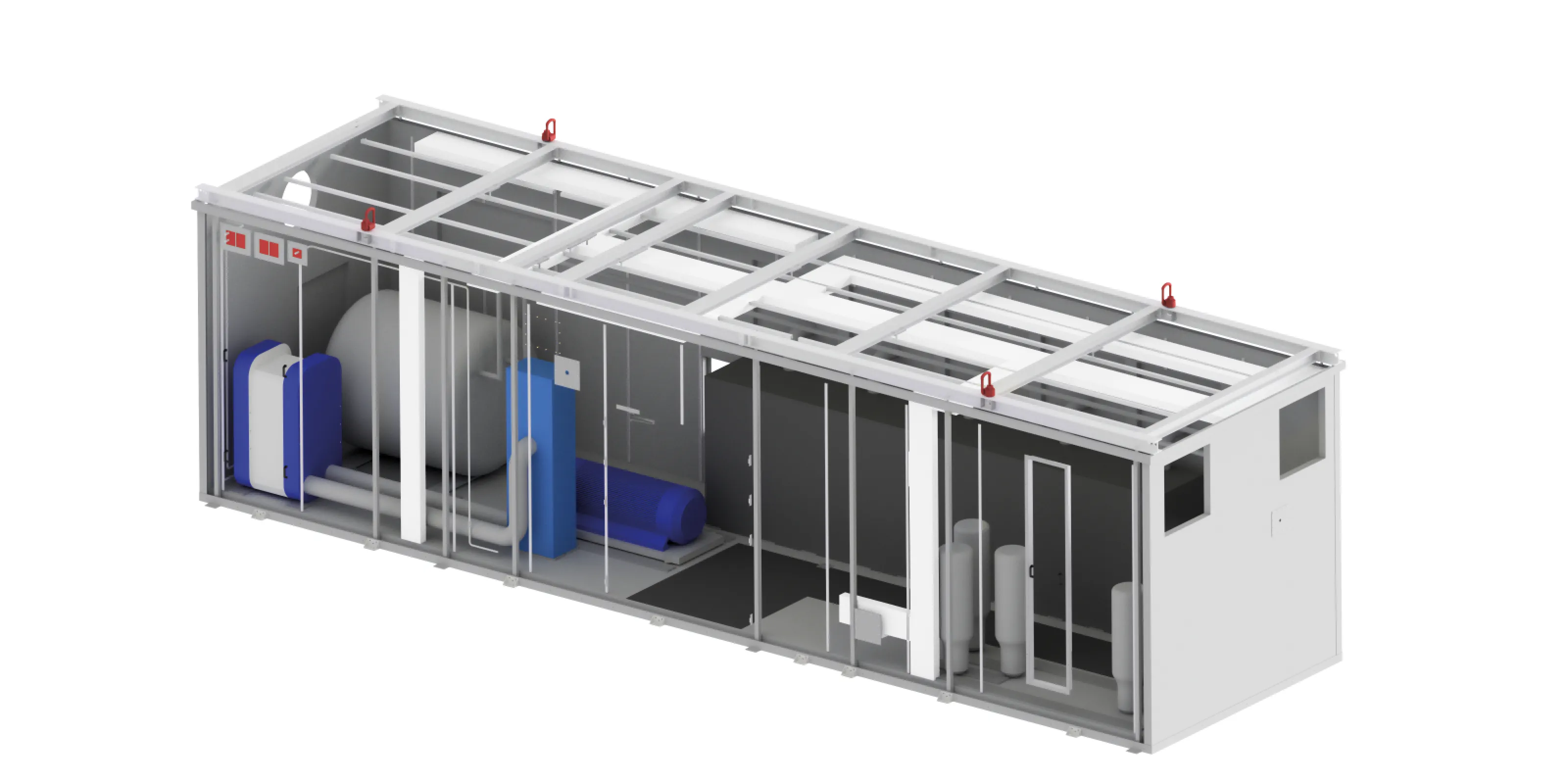 HYDRO SHELTER with dummy electrolyzer equipment