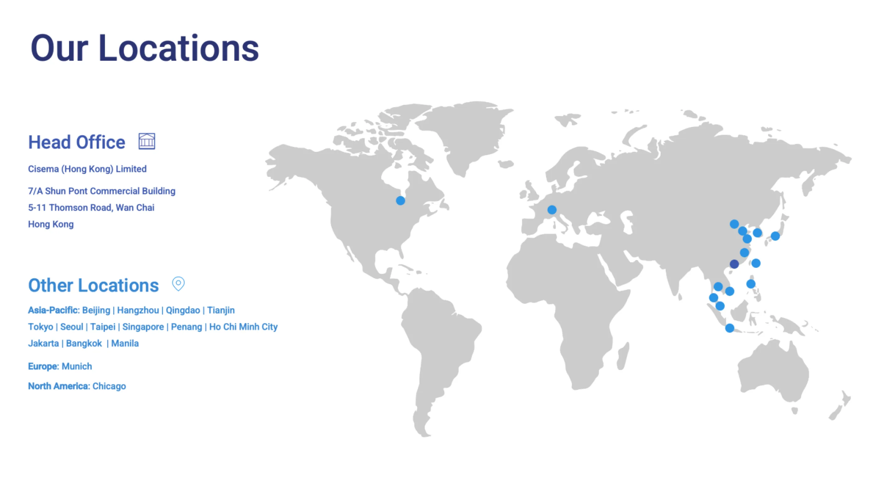 Cisema office locations.