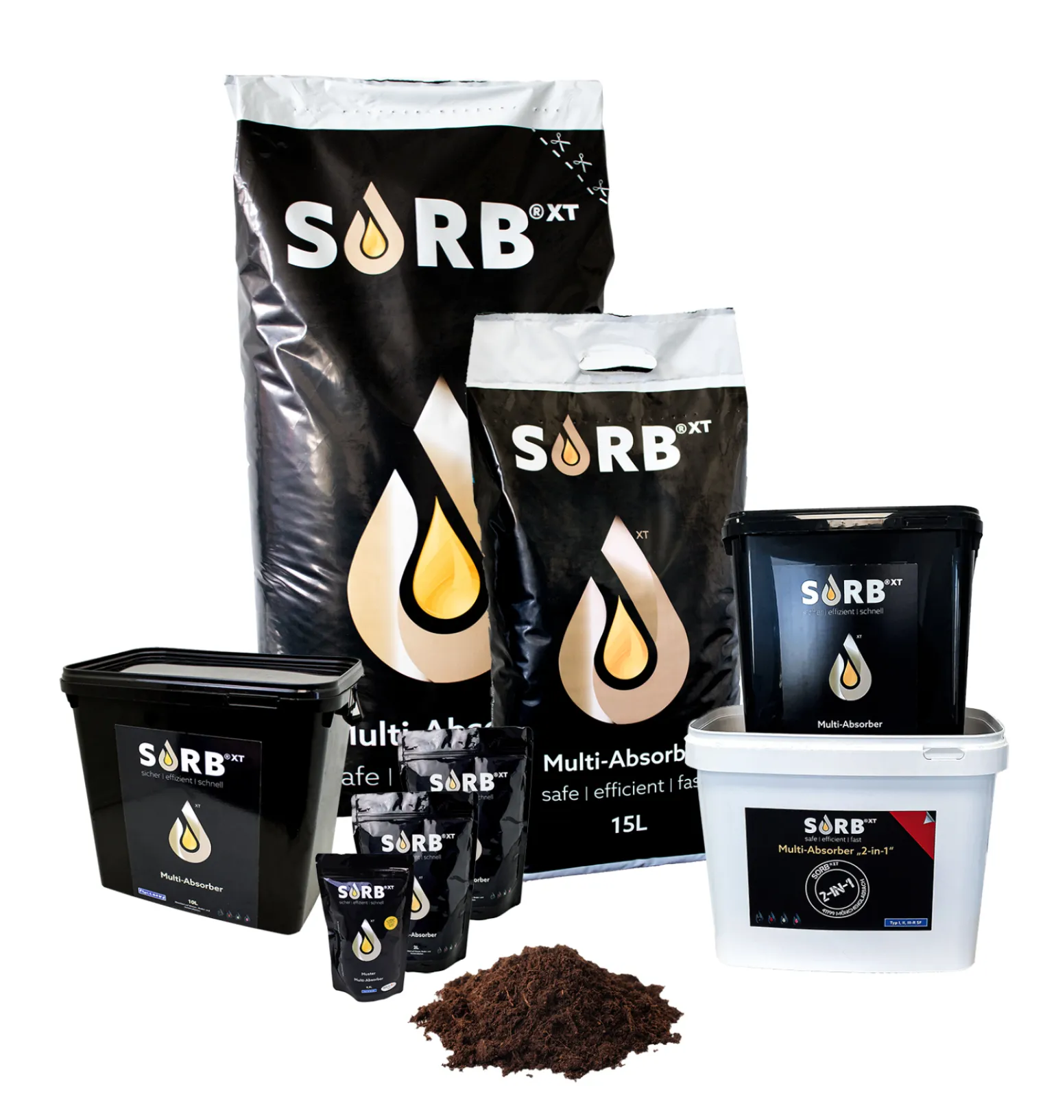 SORB®XT Multi-Absorber - certified for use on all surfaces and effective within seconds. It absorbs up to 10 times its own weight; and disposal costs significantly less than conventional binding agents.