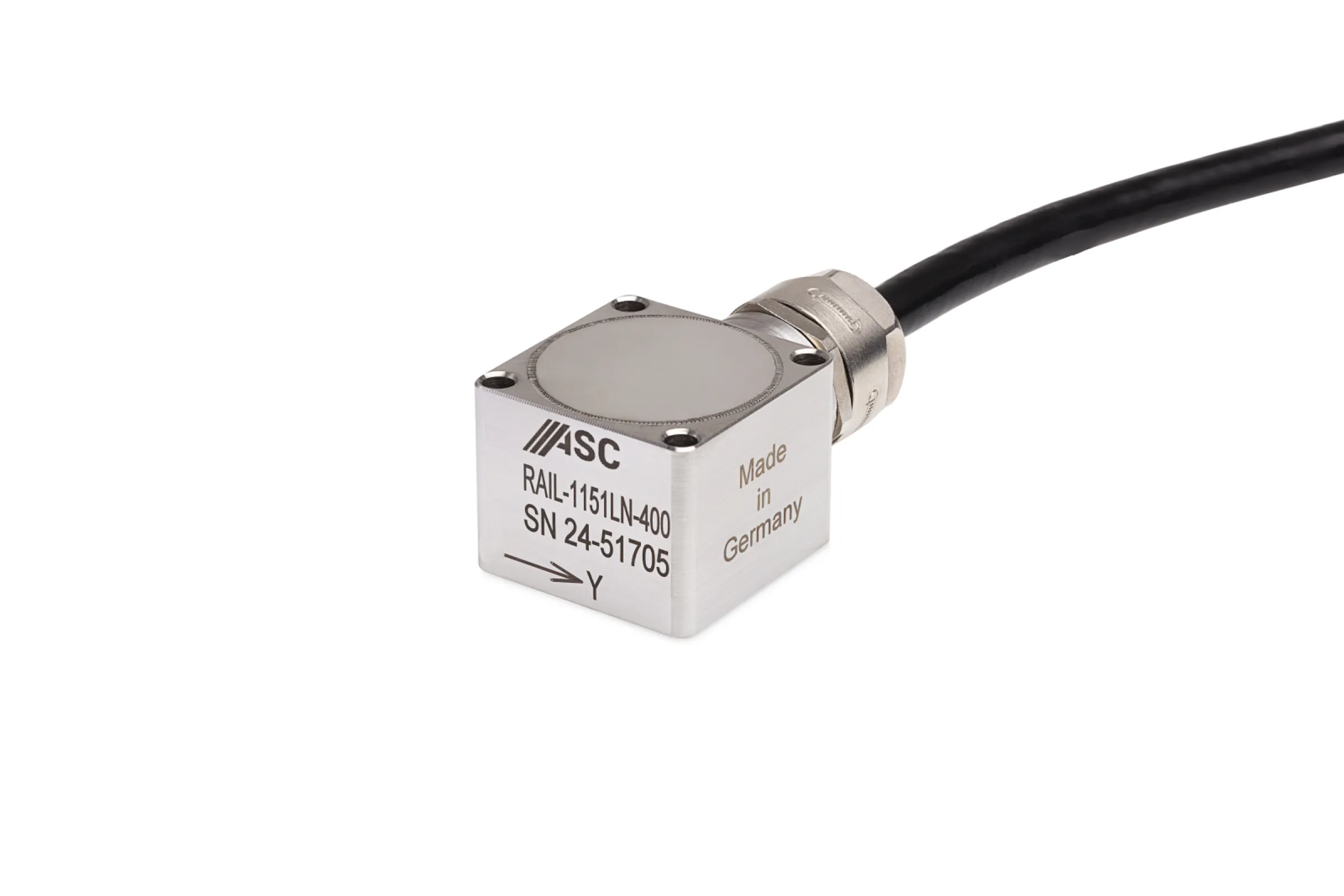 ASC RAIL-1151LN, MEMS capacitive accelerometer, EN 50155 certified, uniaxial, biaxial and triaxial