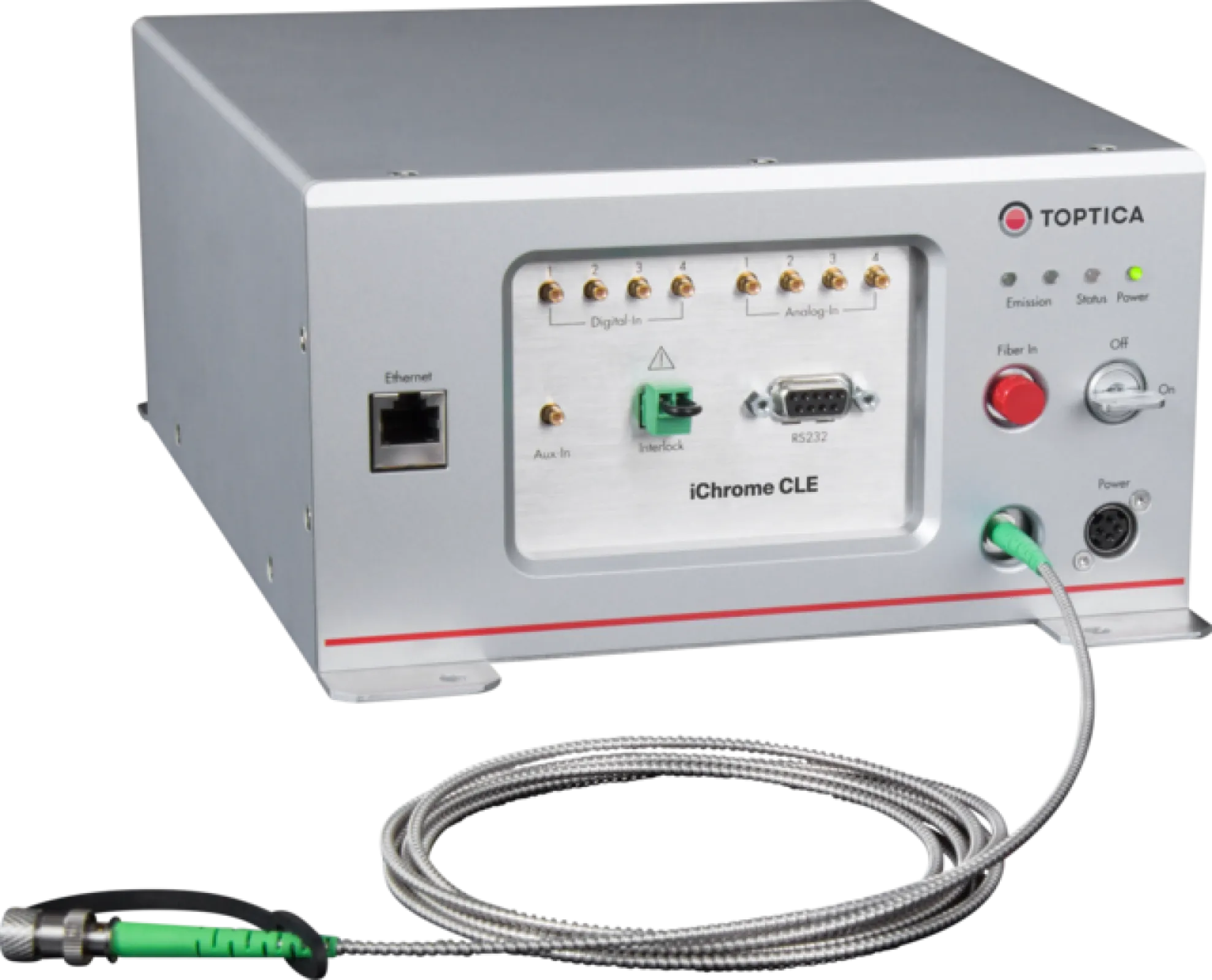 iChrome CLE – Compact 4-line laser combiner for easy integration. Make fluorescence microscopy simple having all essential laser lines in one compact source, giving you reliable performance without complexity.