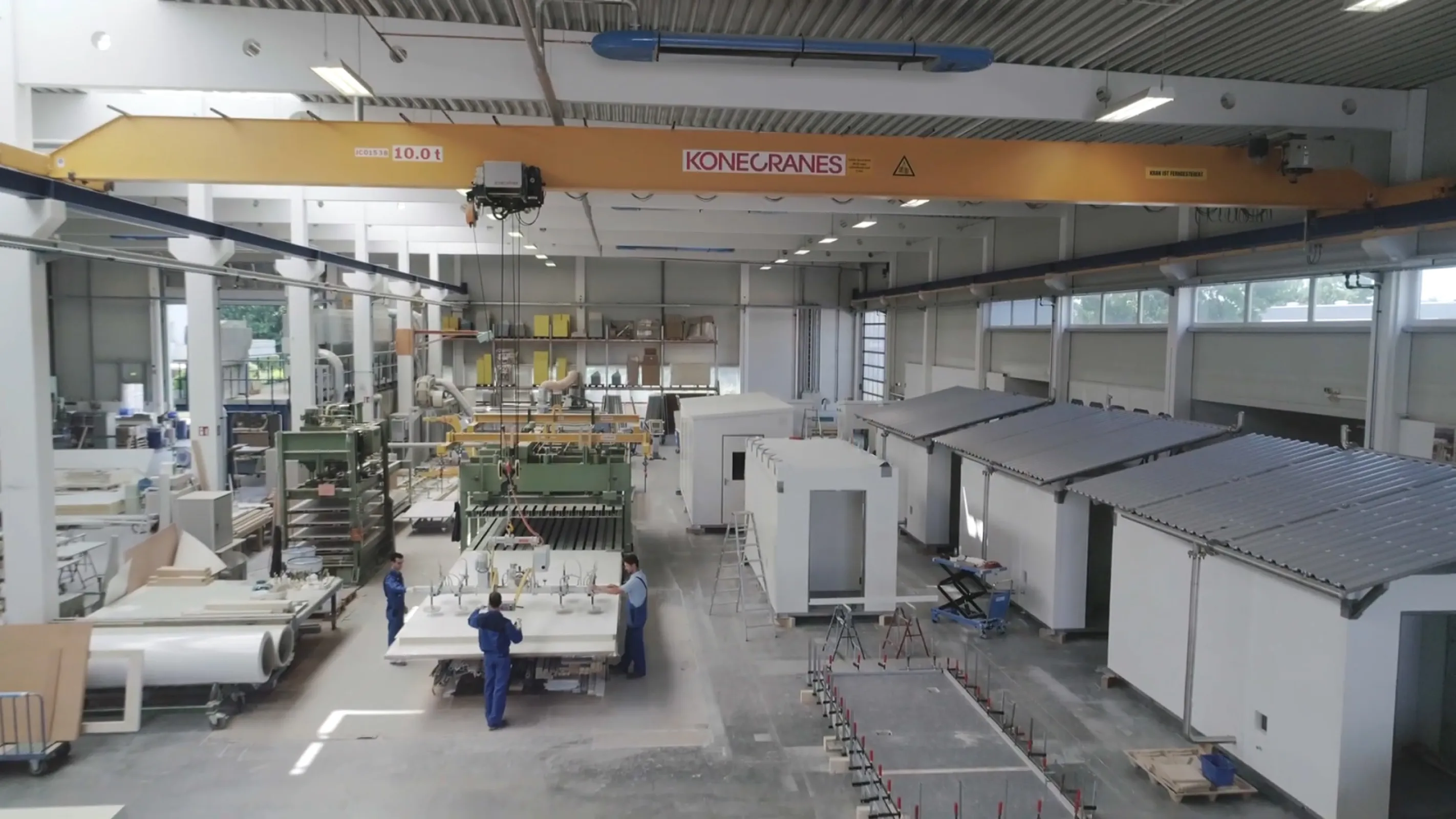 Shelter manufacturing hall
