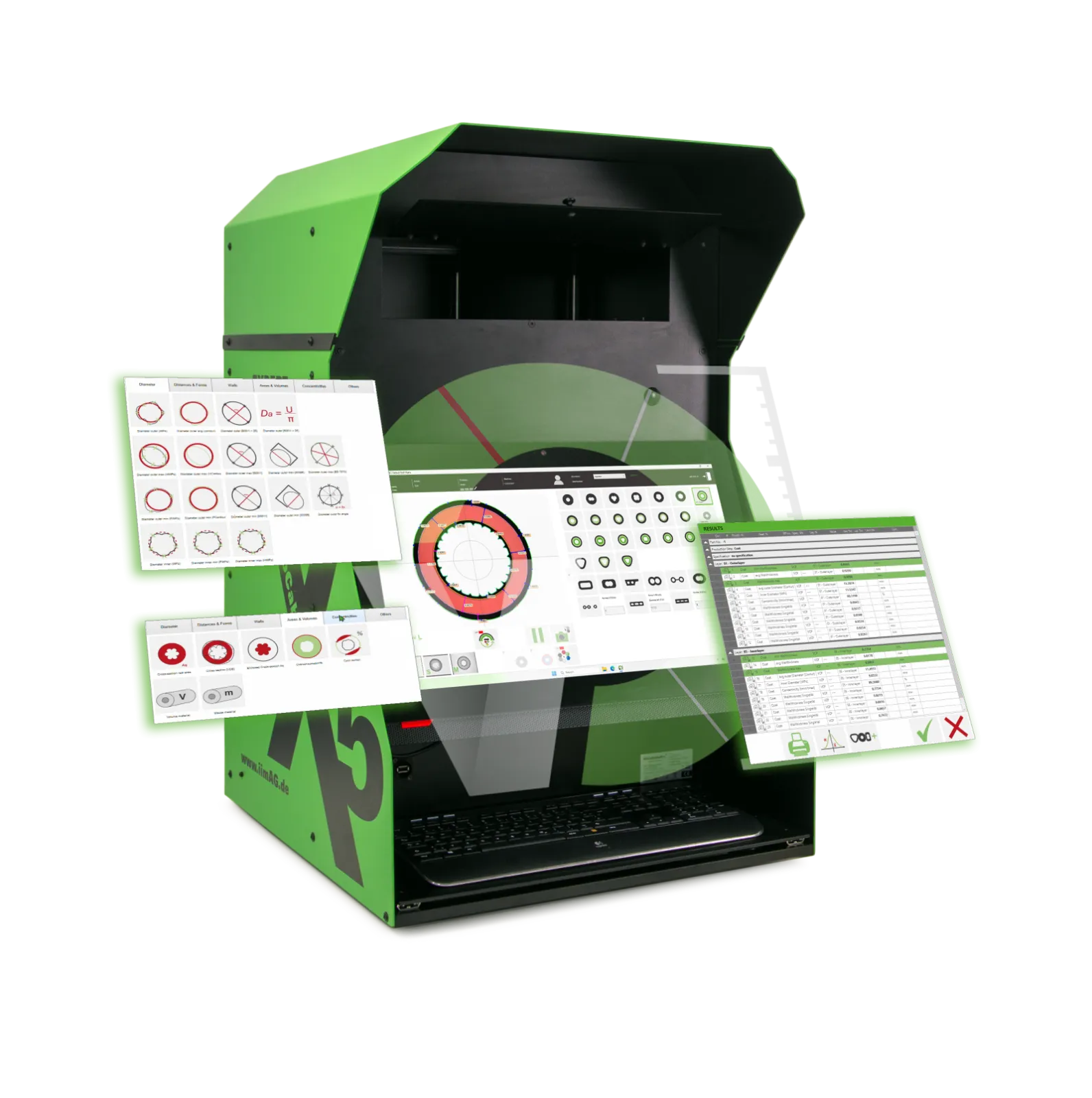 VCP X5 Measuring Device for measuring cable samples with an outer diameter up to 7.87"