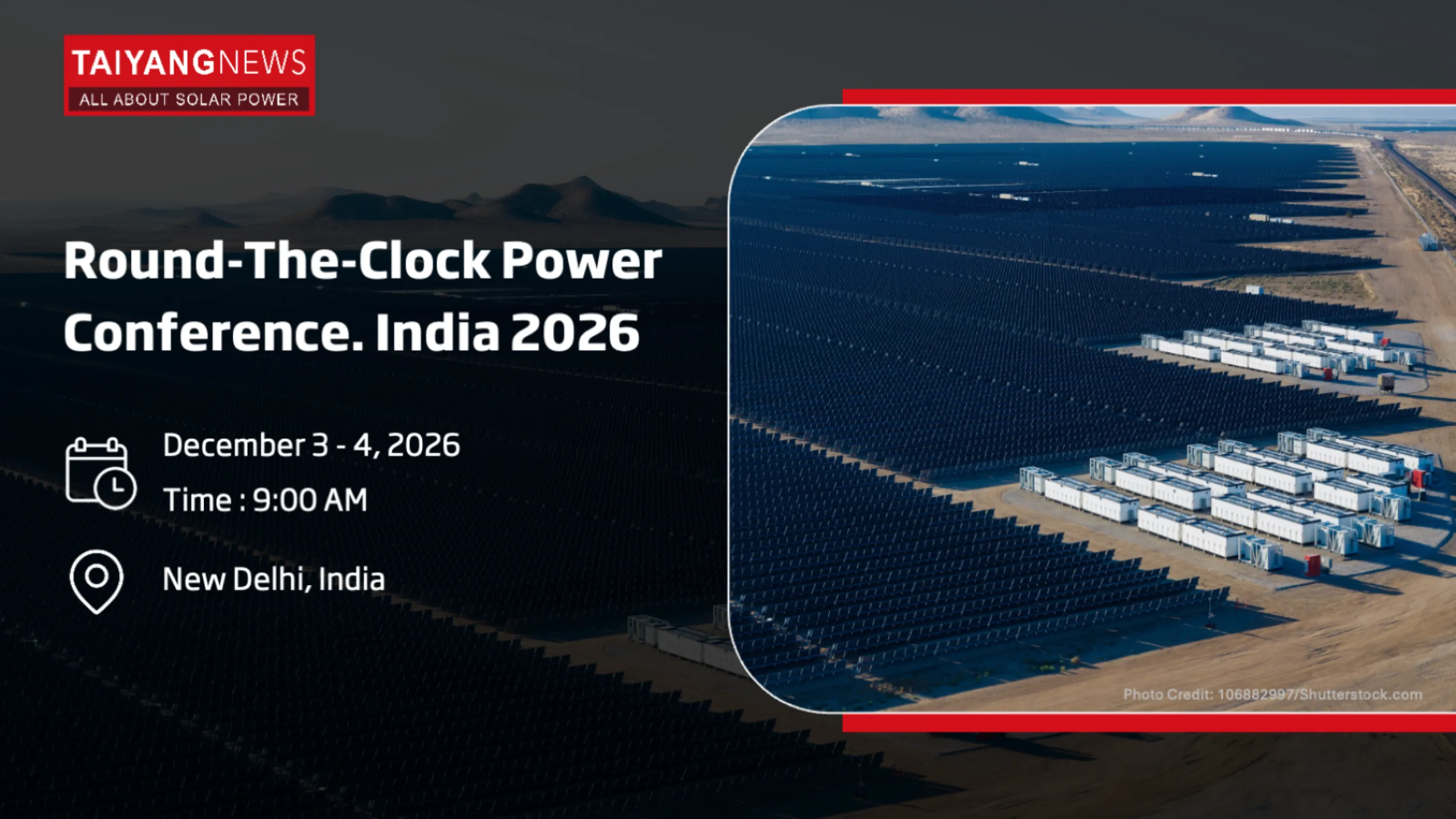 TaiyangNews Round-The-Clock Power Conference. India 2026