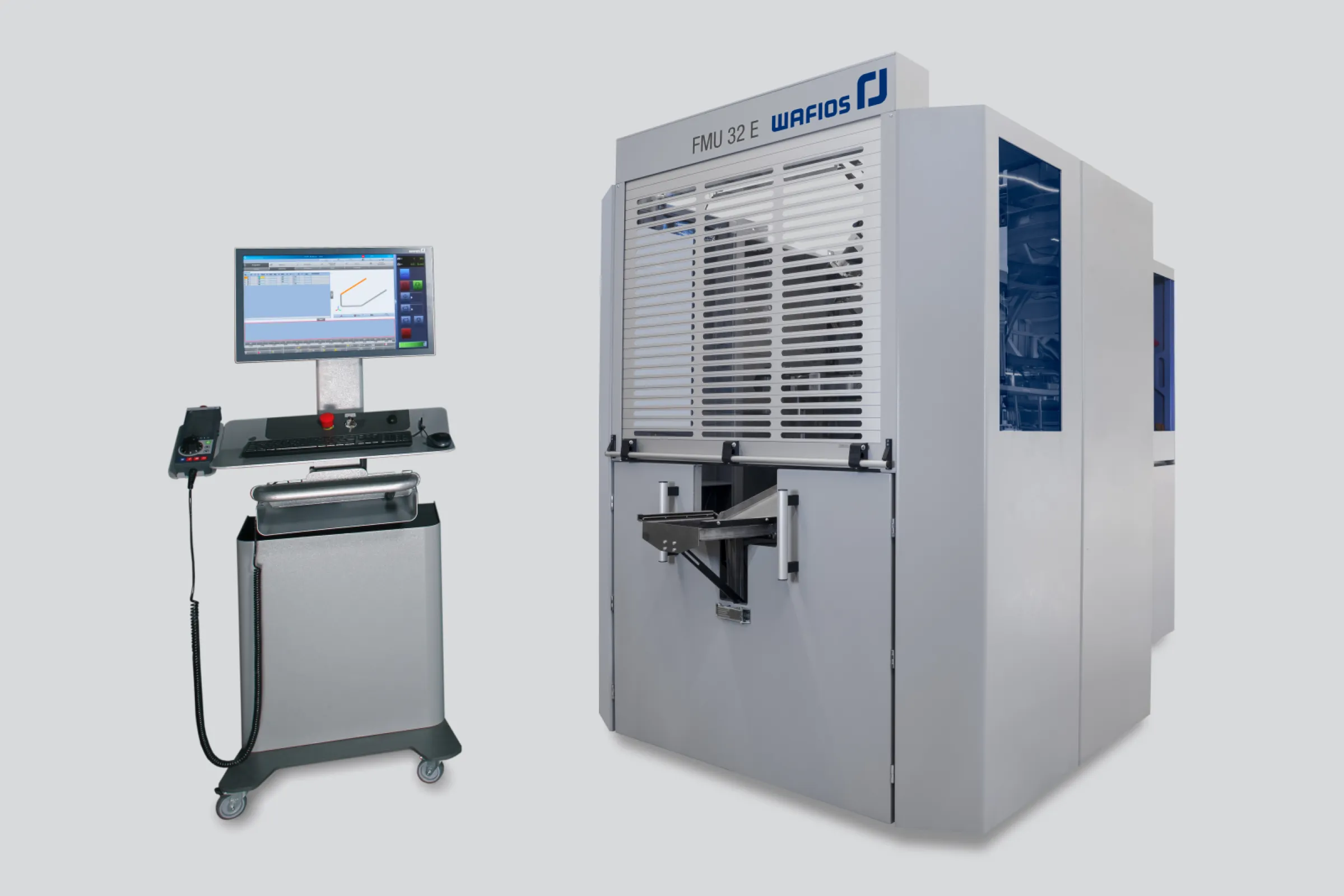 CNC Spring and Wire Forming System, Type FMU E For the Production of Hairpins, I-Pins and Stator Connection Assemblies from Flat Material CNC Spring and Wire Forming System, Type FMU E For the Production of Hairpins, I-Pins and Stator Connection Assemblies from Flat Material