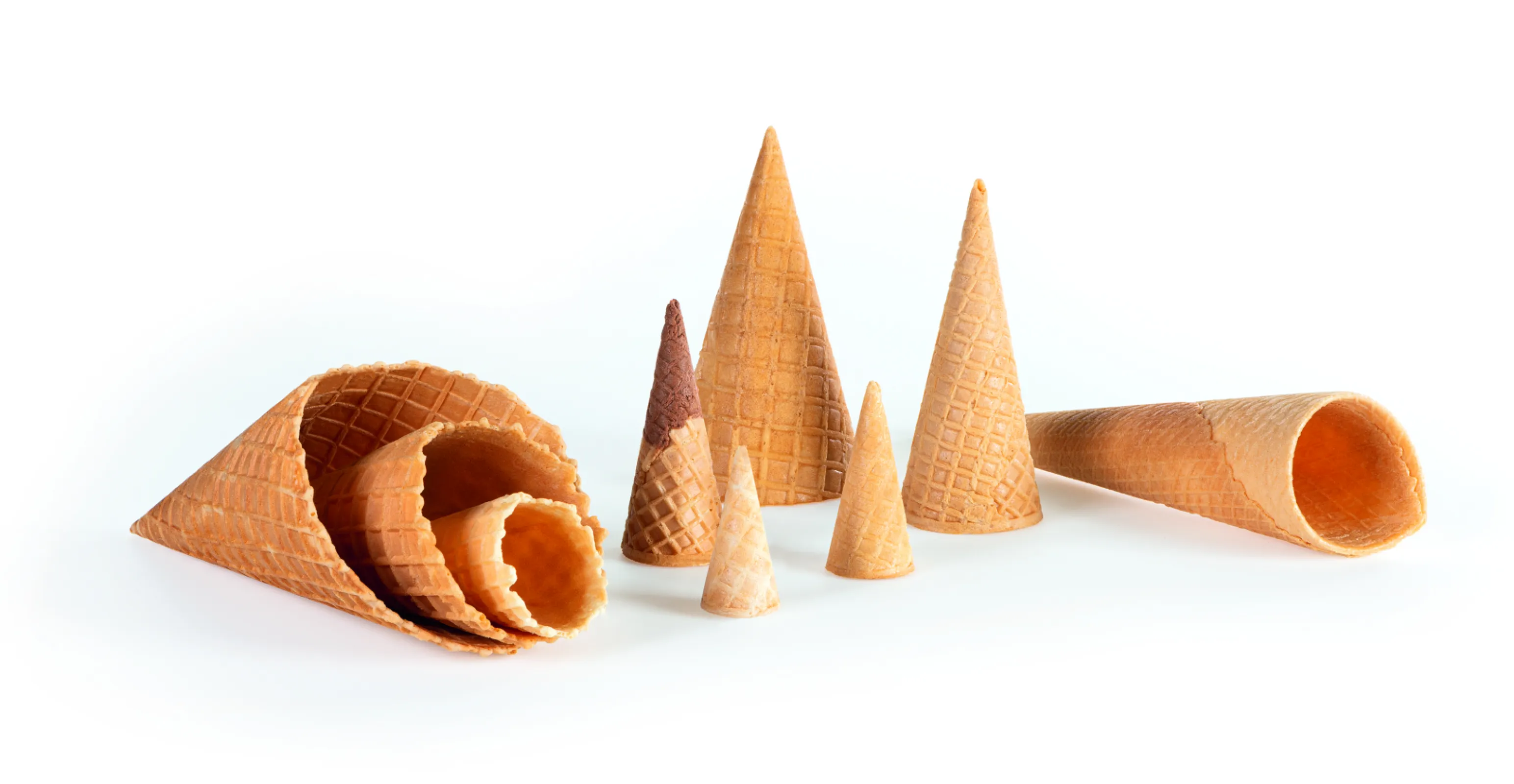 Rolled sugar cones made by JUPITER