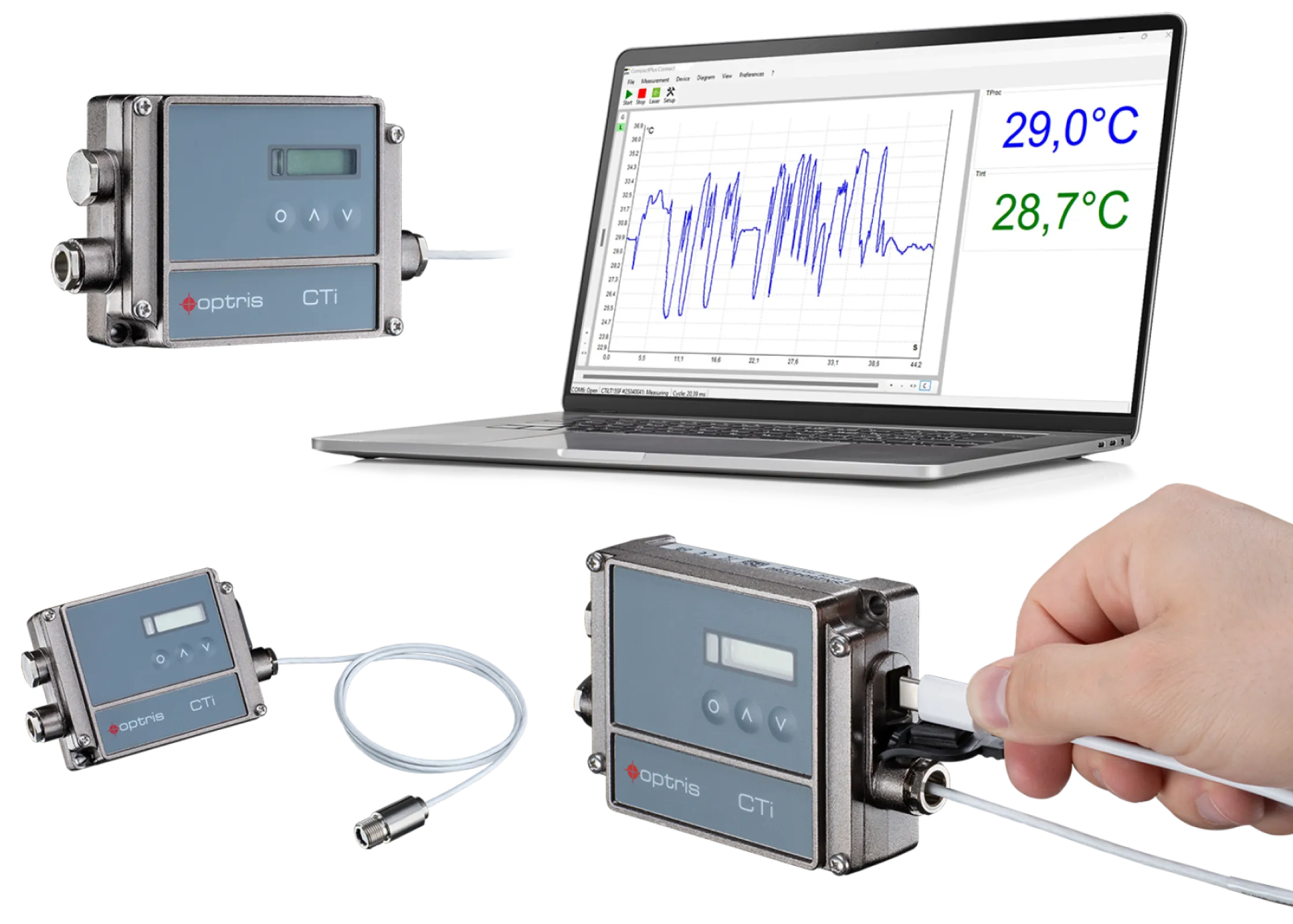 Optris Expands CTi Pyrometer Series with Reliable Infrared Sensors - New CTi 1M, CTi 2M and CTi LTfast Models