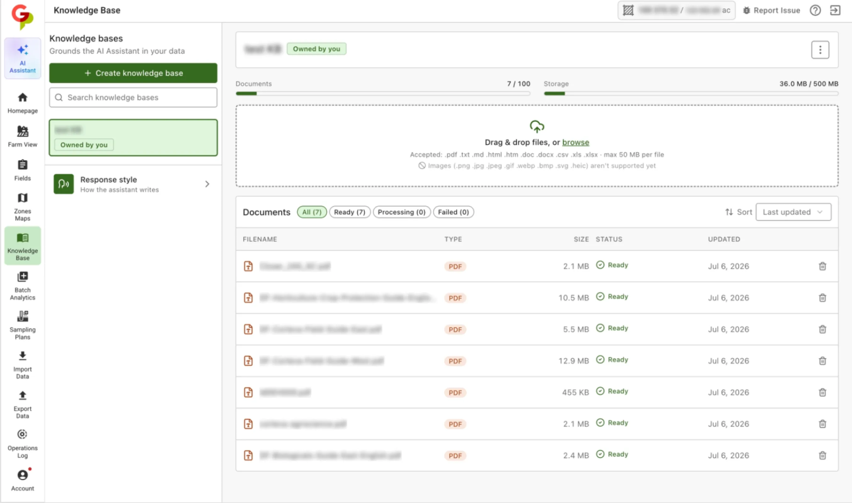 Your proprietary knowledge base
