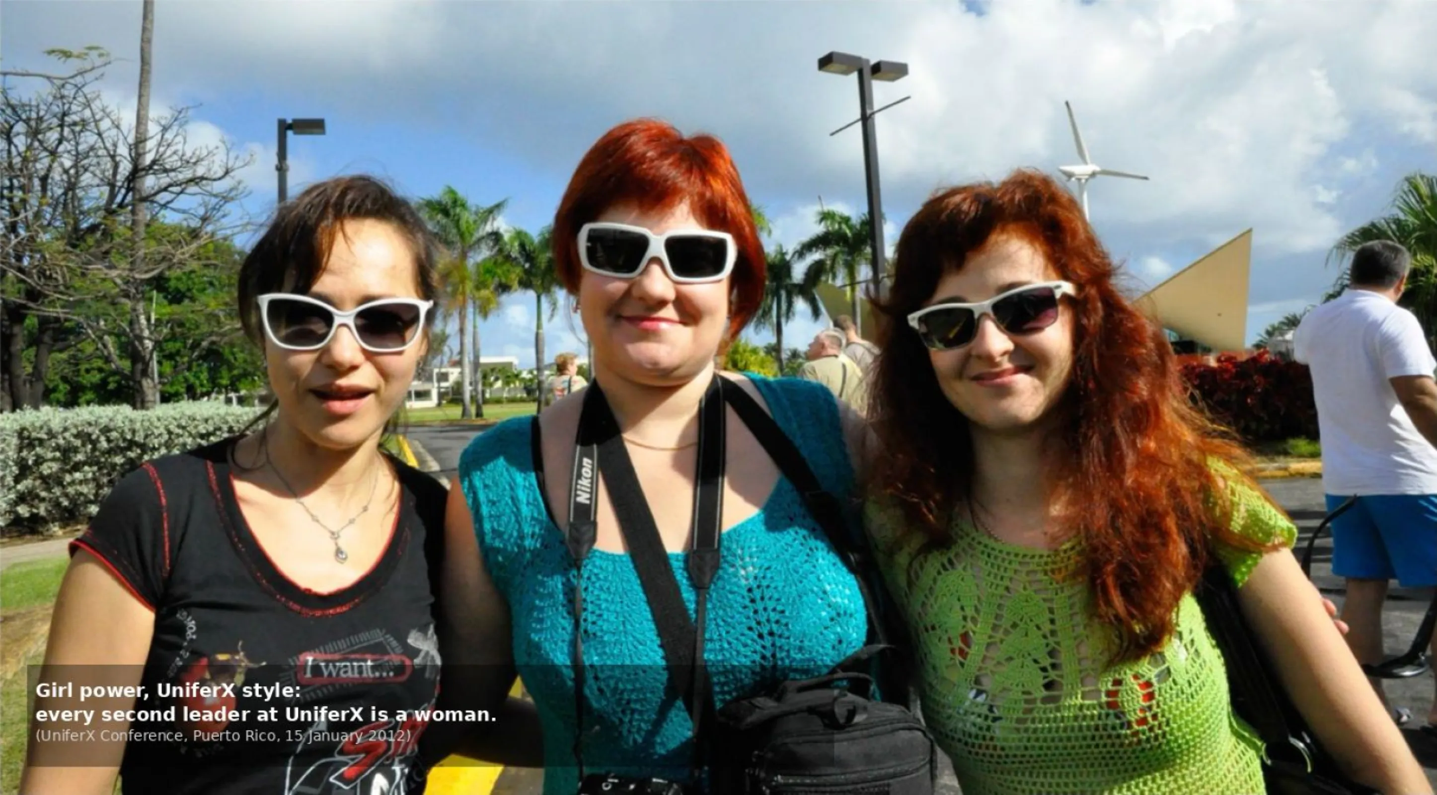 Girl power, UniferX style: every second leader at UniferX is a woman. UniferX conference, Puerto Rico, 15 January 2012.