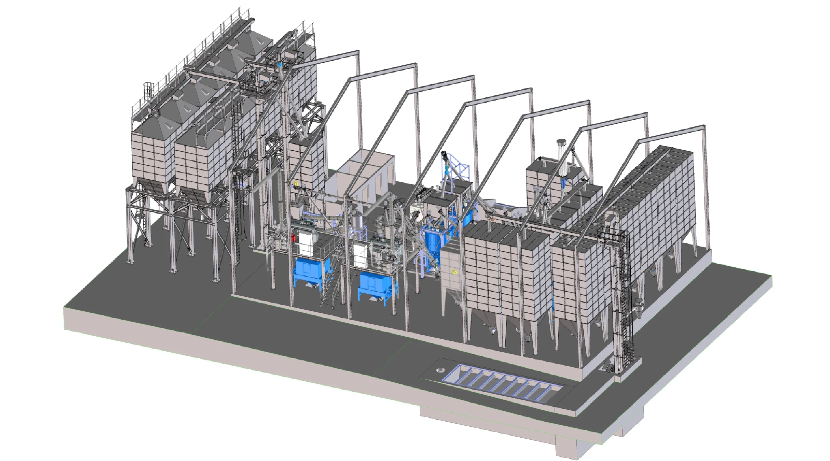 HIMEL Feed mill 20 t/h with two lines of granulation