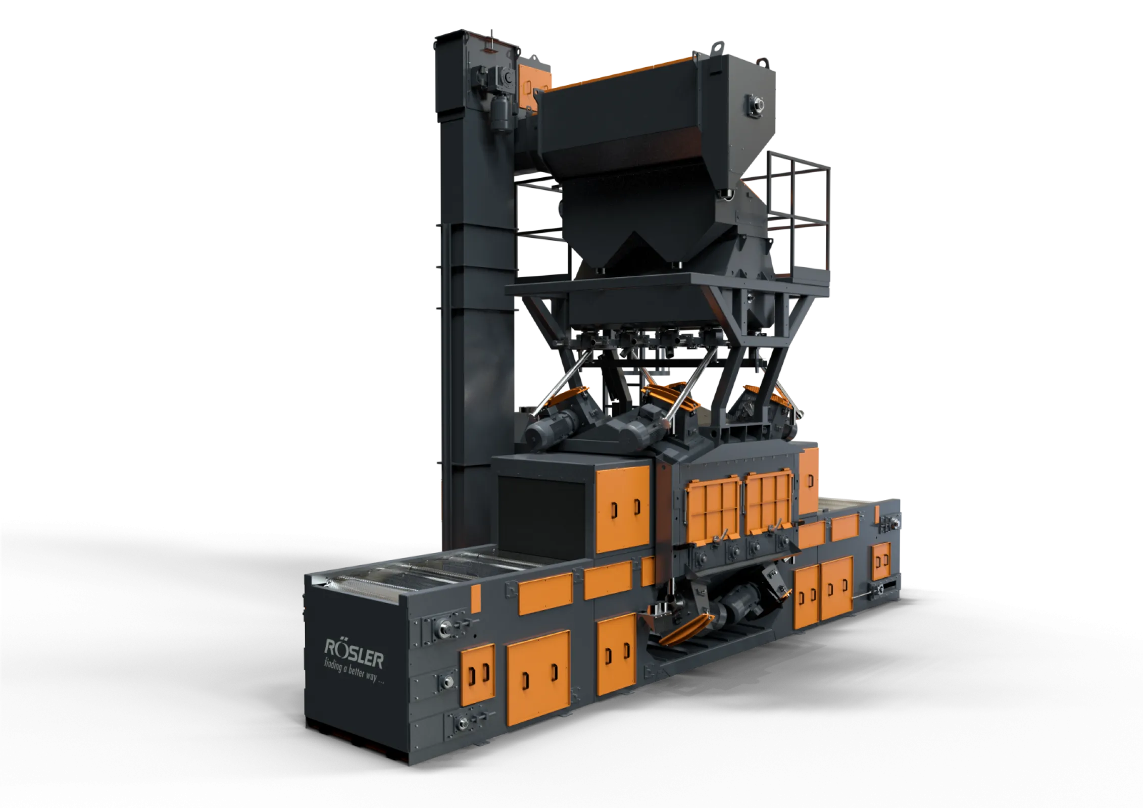 Wire mesh belt blast machine Wire mesh belt blast machine