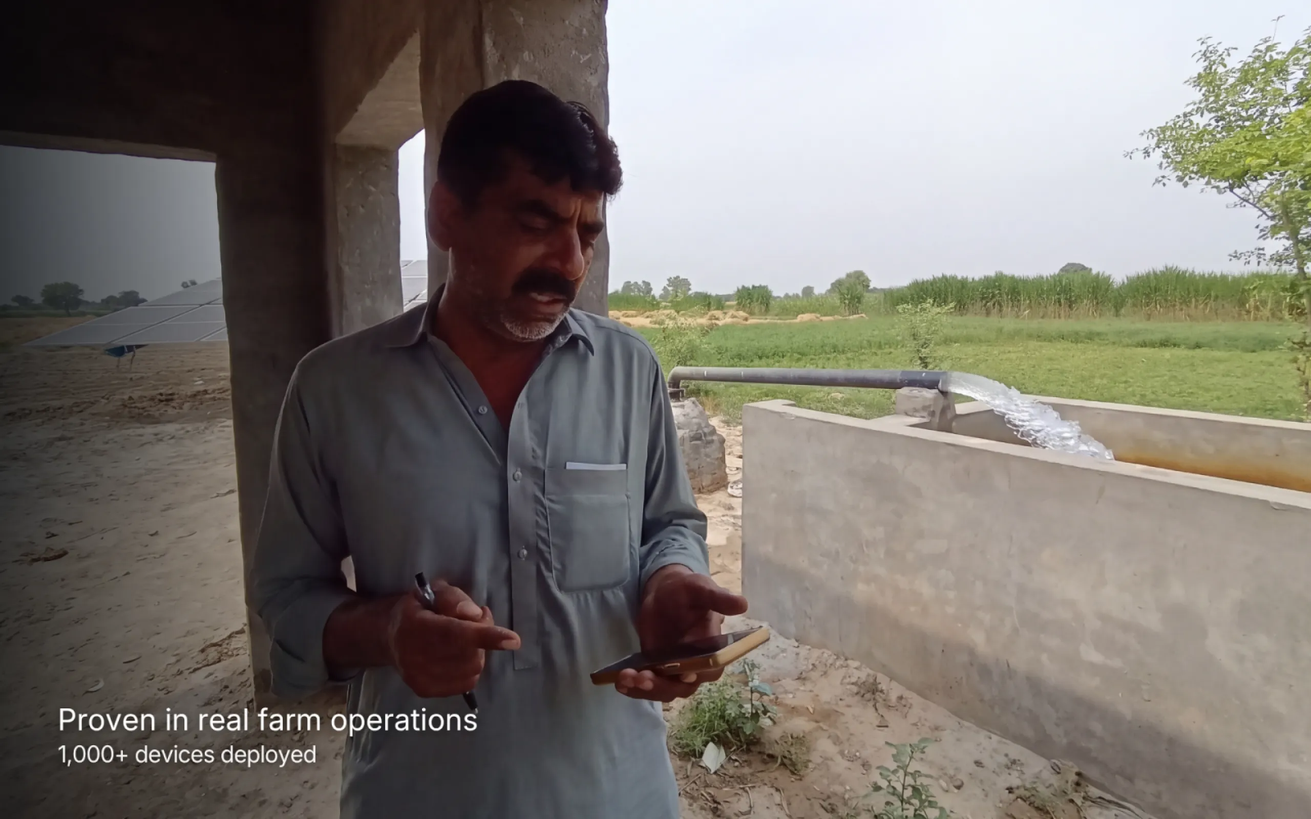 Rewellx technology operating in real agricultural environments, demonstrating practical field deployment and day-to-day irrigation use.