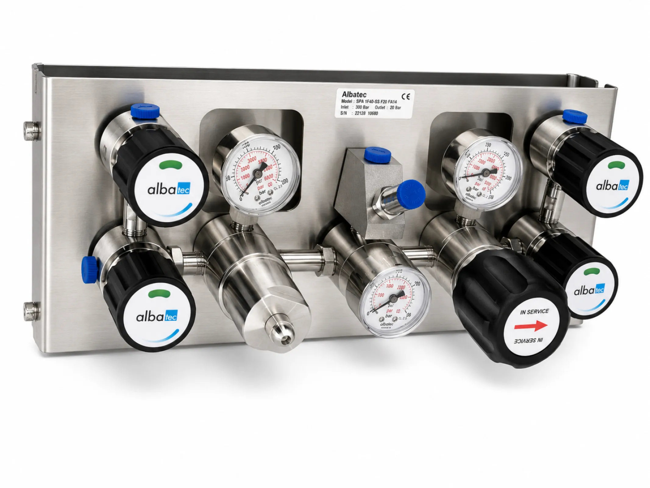 Change-over gas supply panel