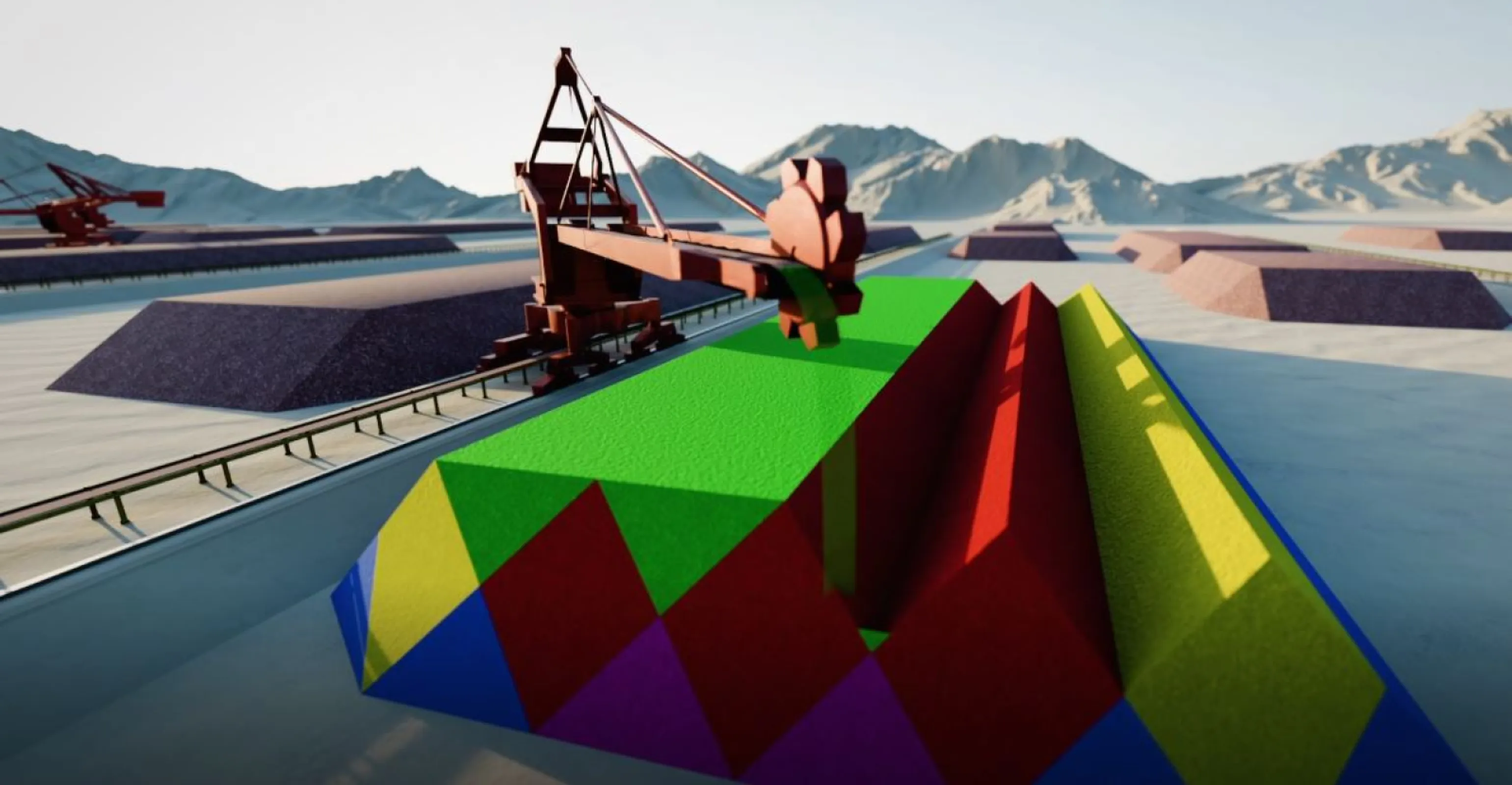 MBS Digital Twin - Stockyard Content in real time