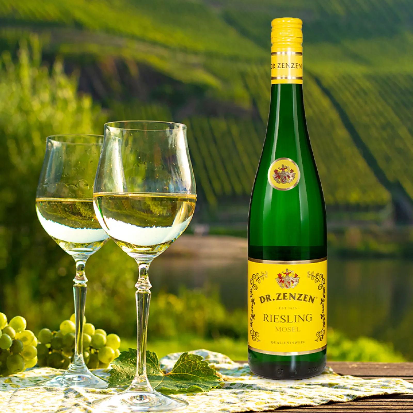 Dr. Zenzen® Yellow Label Riesling – The Zenzen family is a traditional wine-growing family located at the Mosel, which has been providing the best wine quality since 1636.