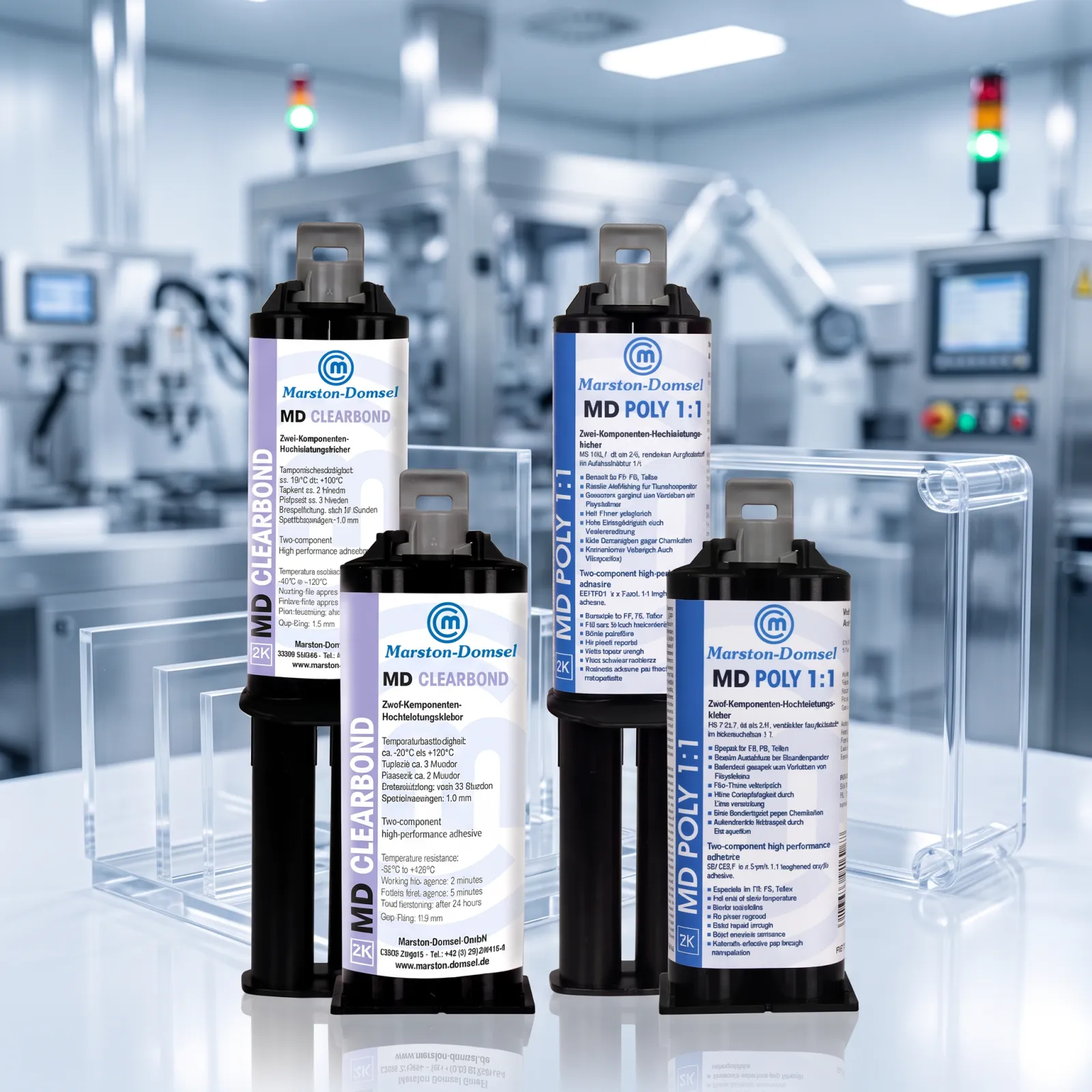 Marston-Domsel - Clearbond _  highly advanced, crystal-clear, two-component, high-performance acrylate-based adhesive (methyl methacrylate/MMA) / Poly - high-performance two-component acrylate