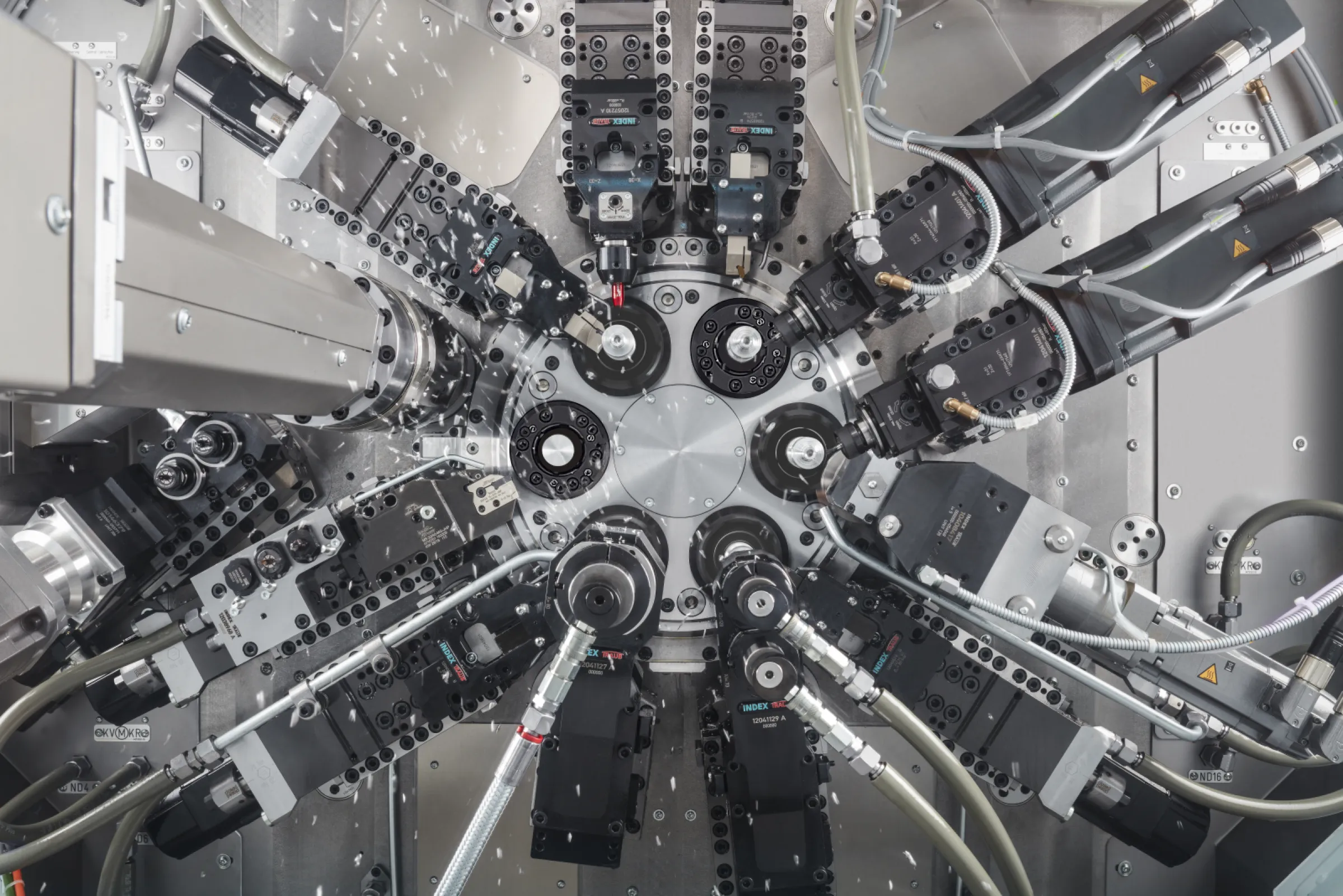 INDEX MS24-6 Front open multi spindle machine for bar turned parts Precision, speed and flexibility