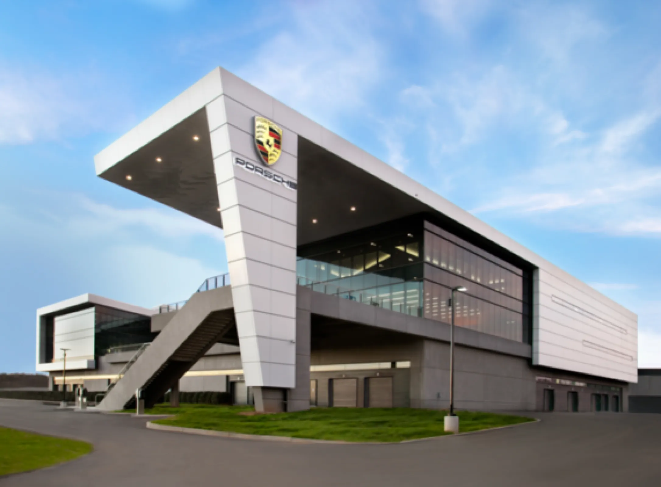 "Porsche": For the North American headquarters, PohlCon delivered anchor channels JTA for the curtain wall connections.
