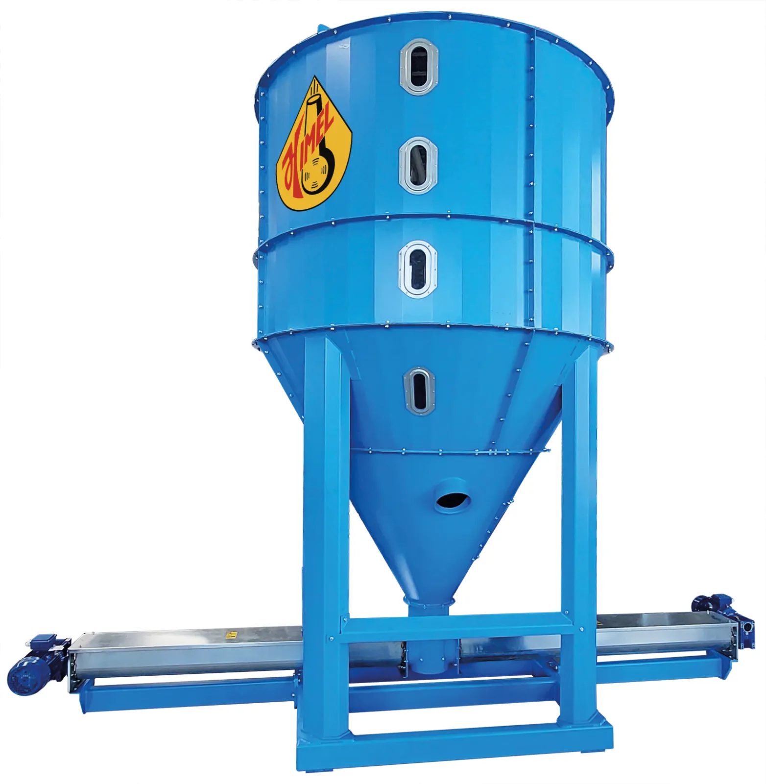 HIMEL Feed mixer 5000. High-volume feed mixer for high hourly output with low overall height. Capacity approx. 10 t/h