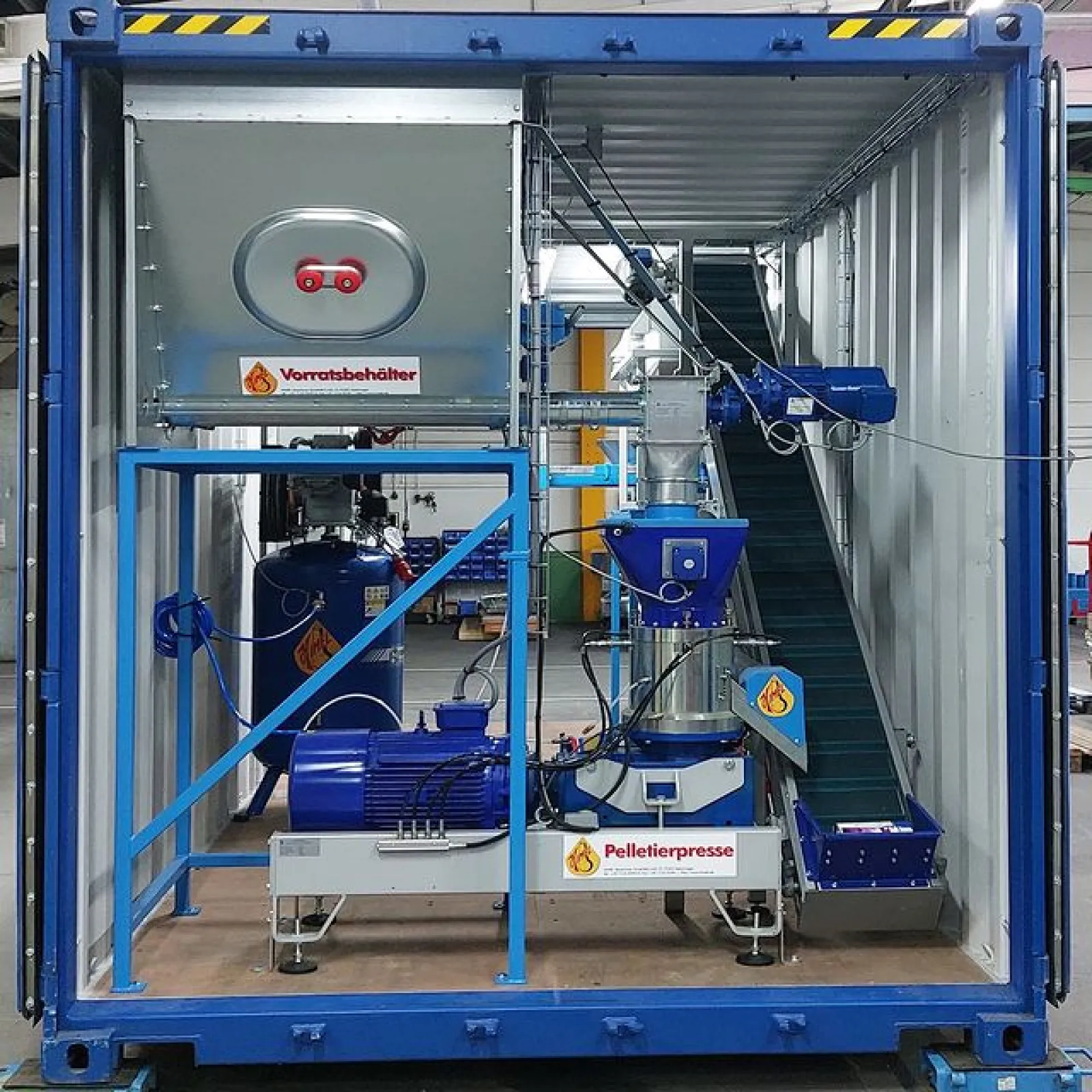 HIMEL pelletizing in container