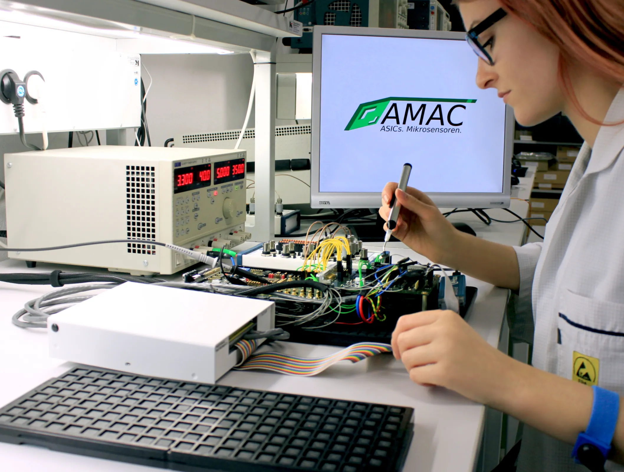 Electronics Development and Testing at AMAC