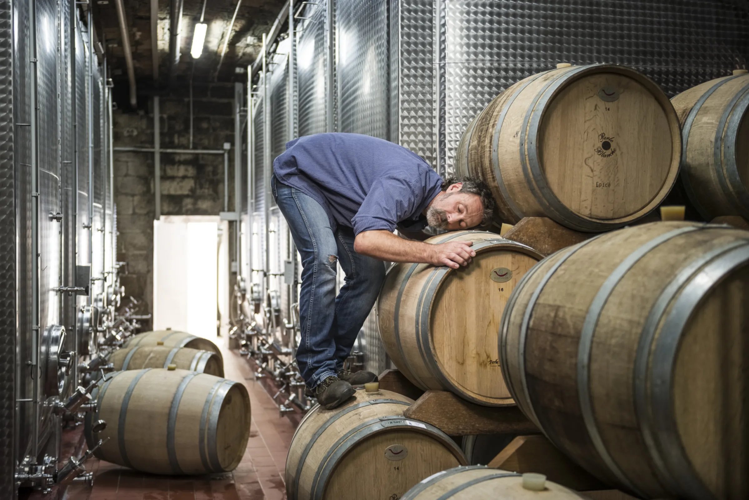 Heilbronn's cellar master at work