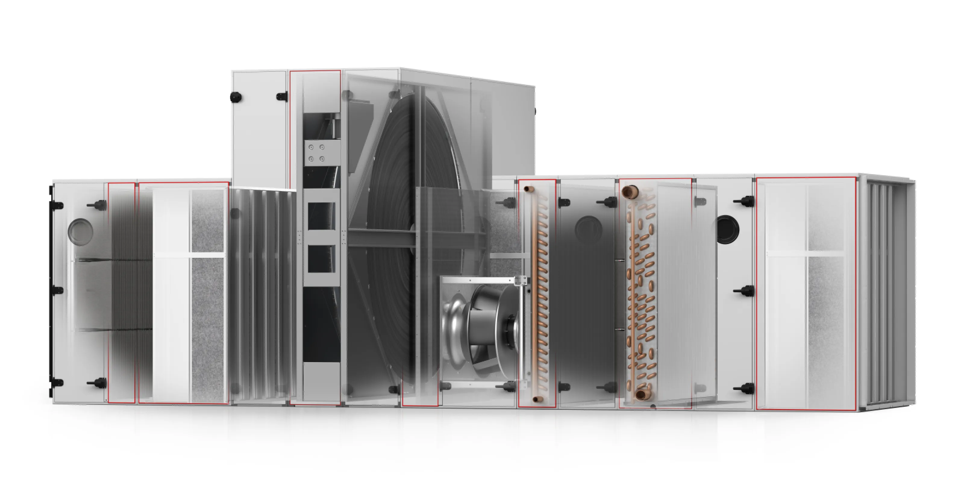 Supply and exhaust air handling unit with a high-efficiency rotary heat exchanger