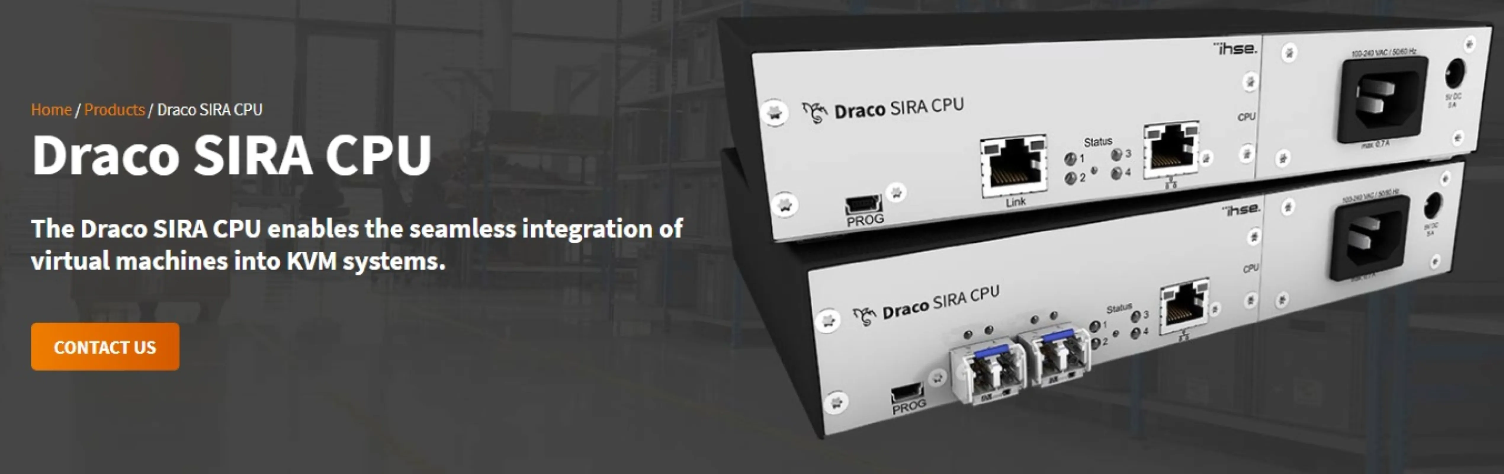 Draco SIRA CPU connects Draco tera matrix switches or KVM extenders to IP networks, enabling secure, real-time remote access. Supporting up to 4K resolution and high-frame-rate performance, it delivers low-latency remote operation anywhere.