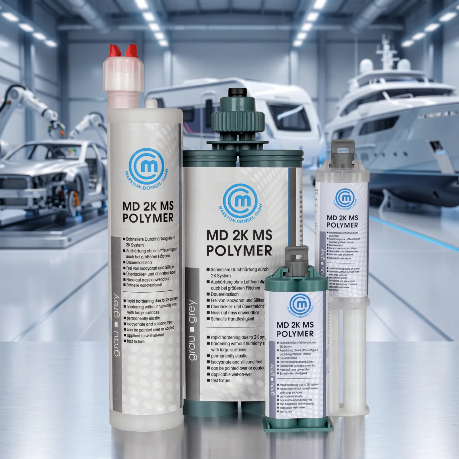 MD 2K MS Polymer is available in white, grey, black and clear