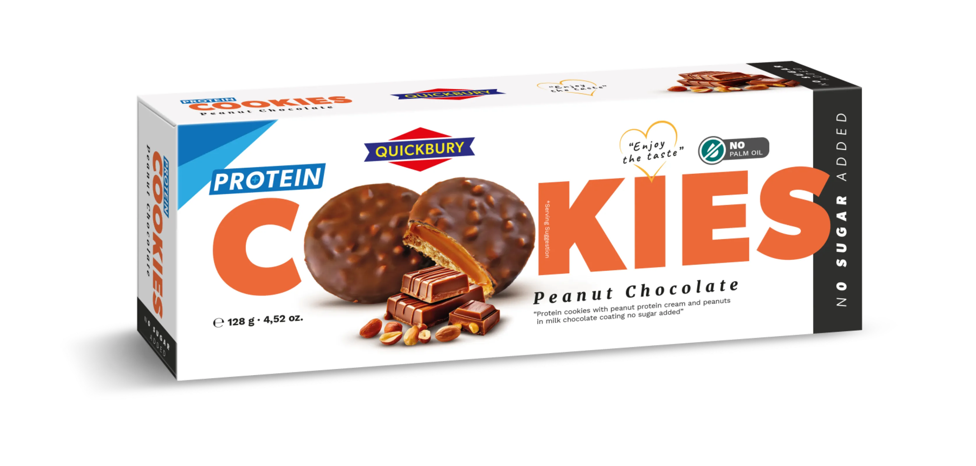 No Sugar Added Protein Cookies Peanut Chocolate