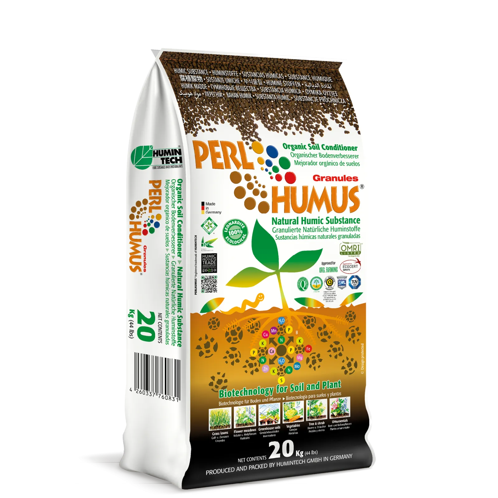 Granulated Humic subestaces based on Leonardite
