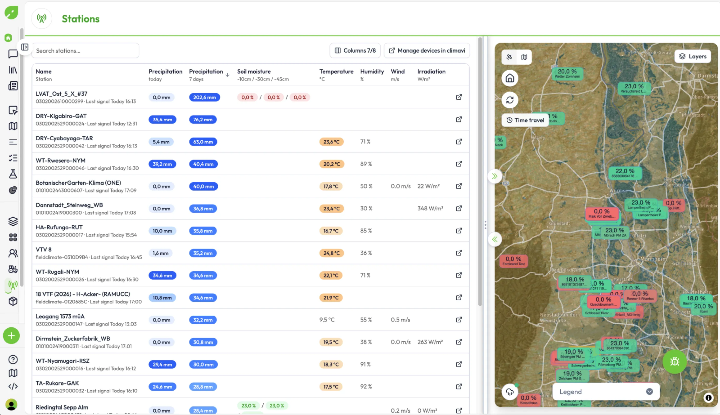 integrate all weather station and in one app and make use out of this groundtruthing weather data sets. agmeo AI is connected!