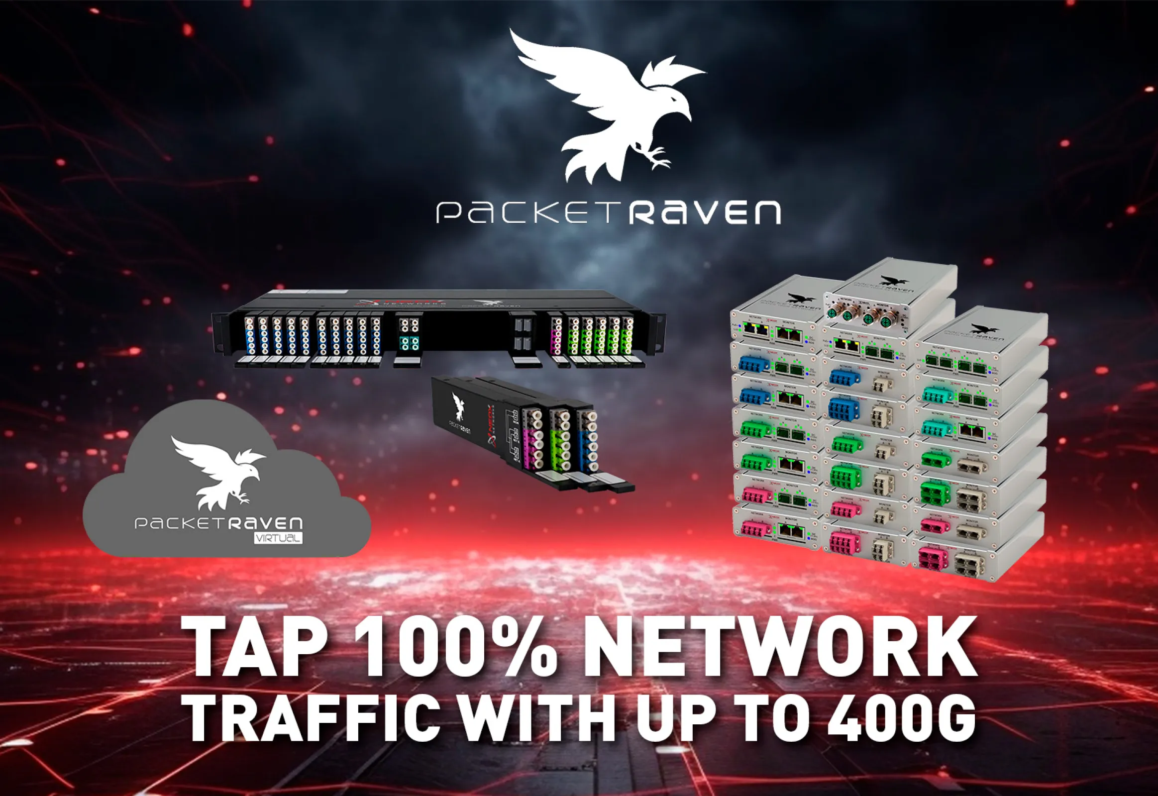 PacketRaven Portable, Modular and Virtual Network TAPs for up to 400G