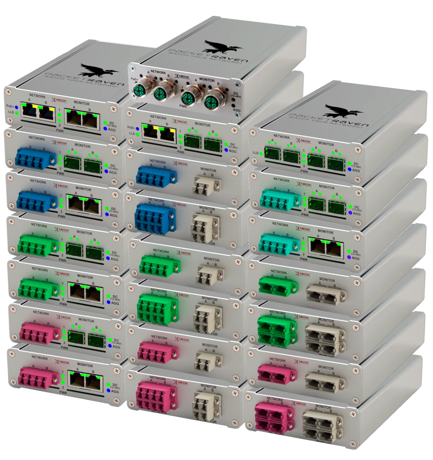 PacketRaven Portable Copper and Fiber Network TAPs