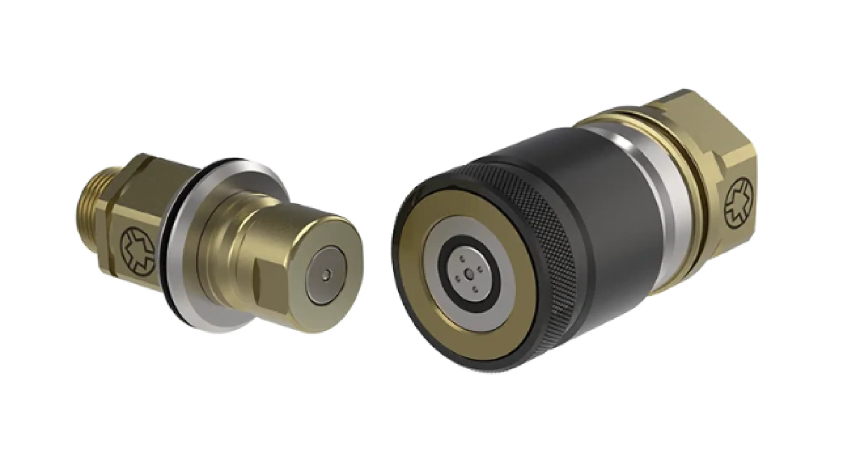 Clean break flat-face coupling for high pressure hydraulic applications