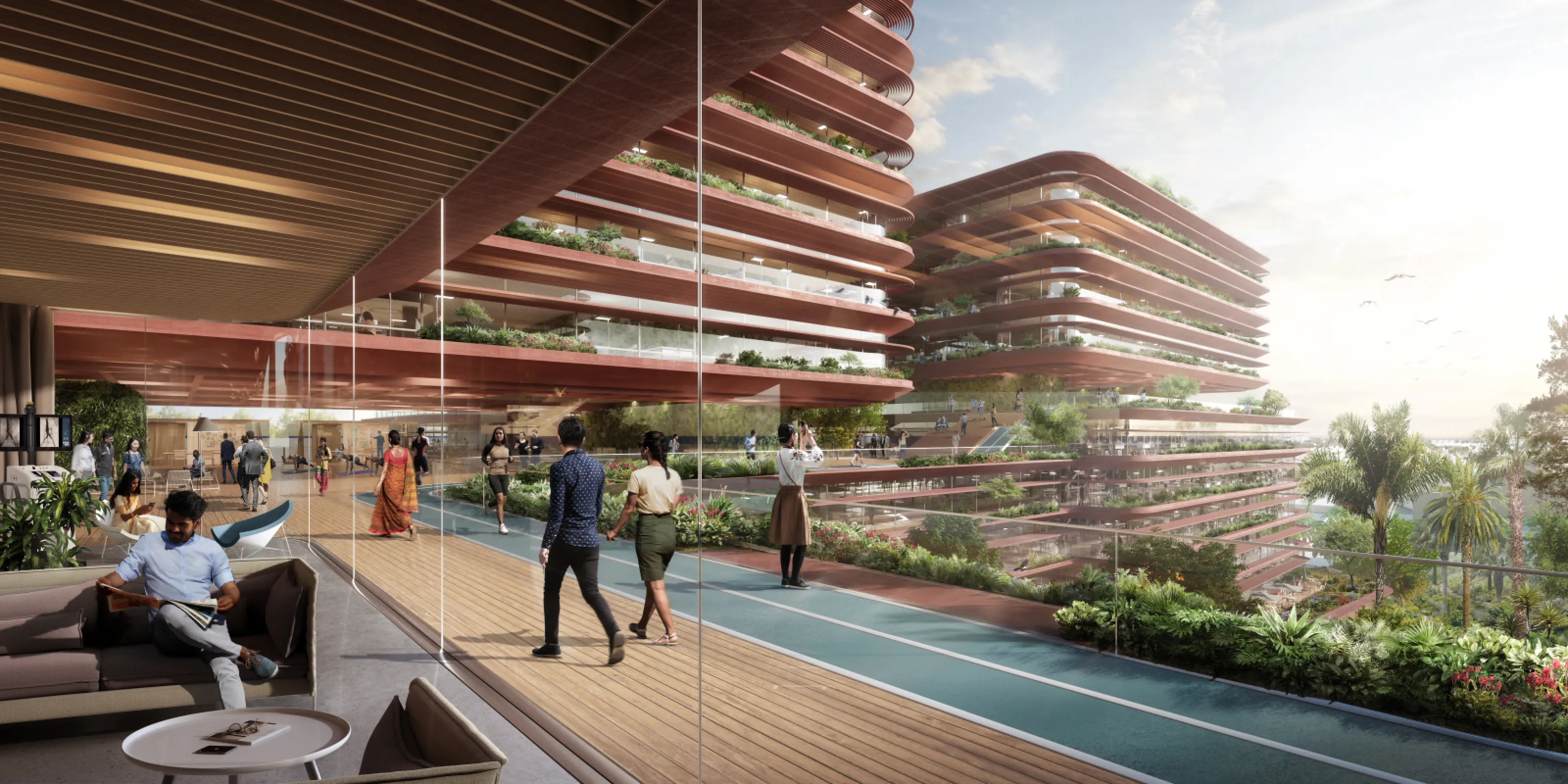 Siemens Healthineers New Global Innovation Center Bengaluru, India, Skygarden and Terrace