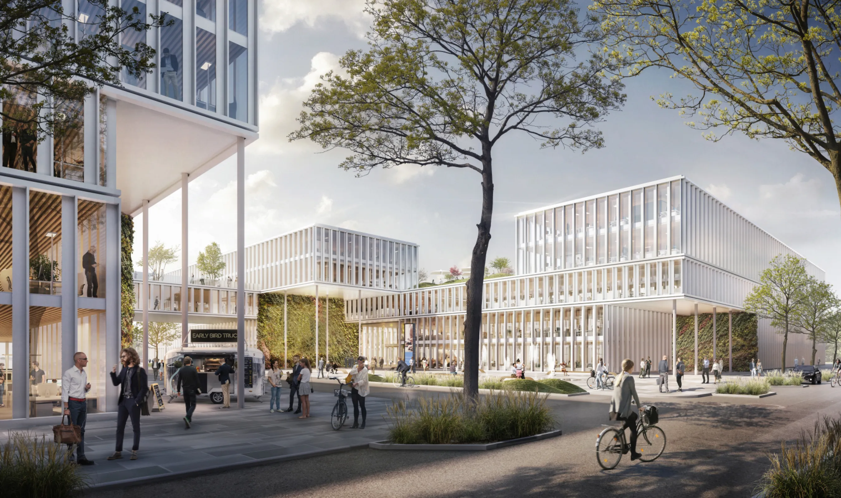 Square 1 Office campus, view from the street