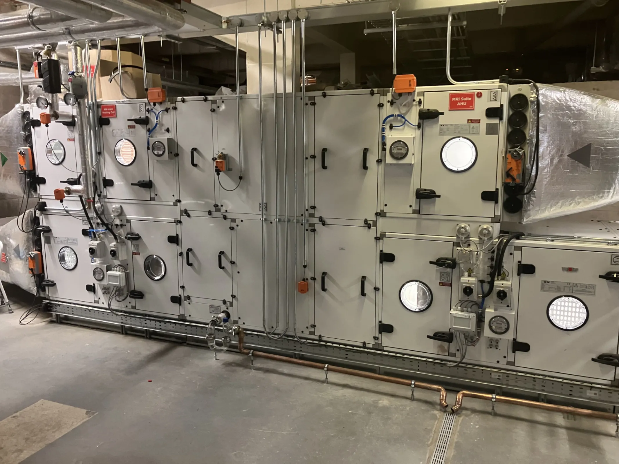 Hygienic AHU in renovated hospital