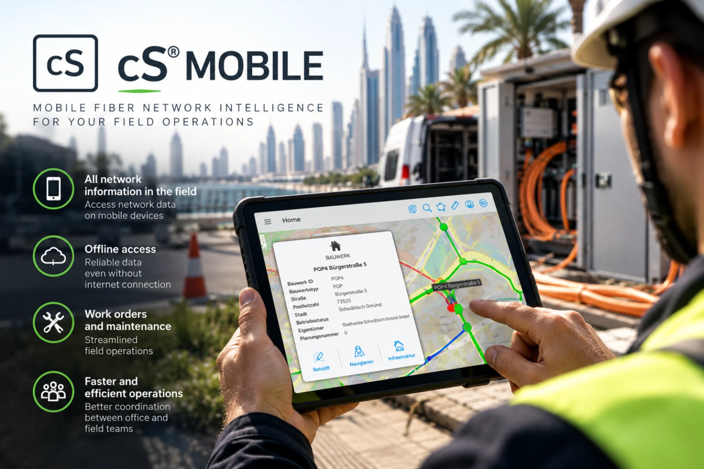 cSmobile - the mobile solution for fiber field technicians